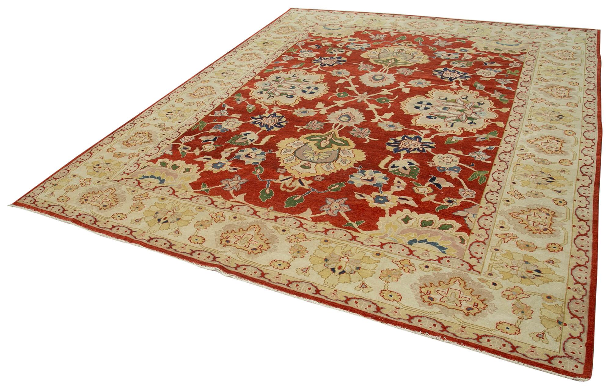 8 x 10 Beige Oushak Rug - 4066