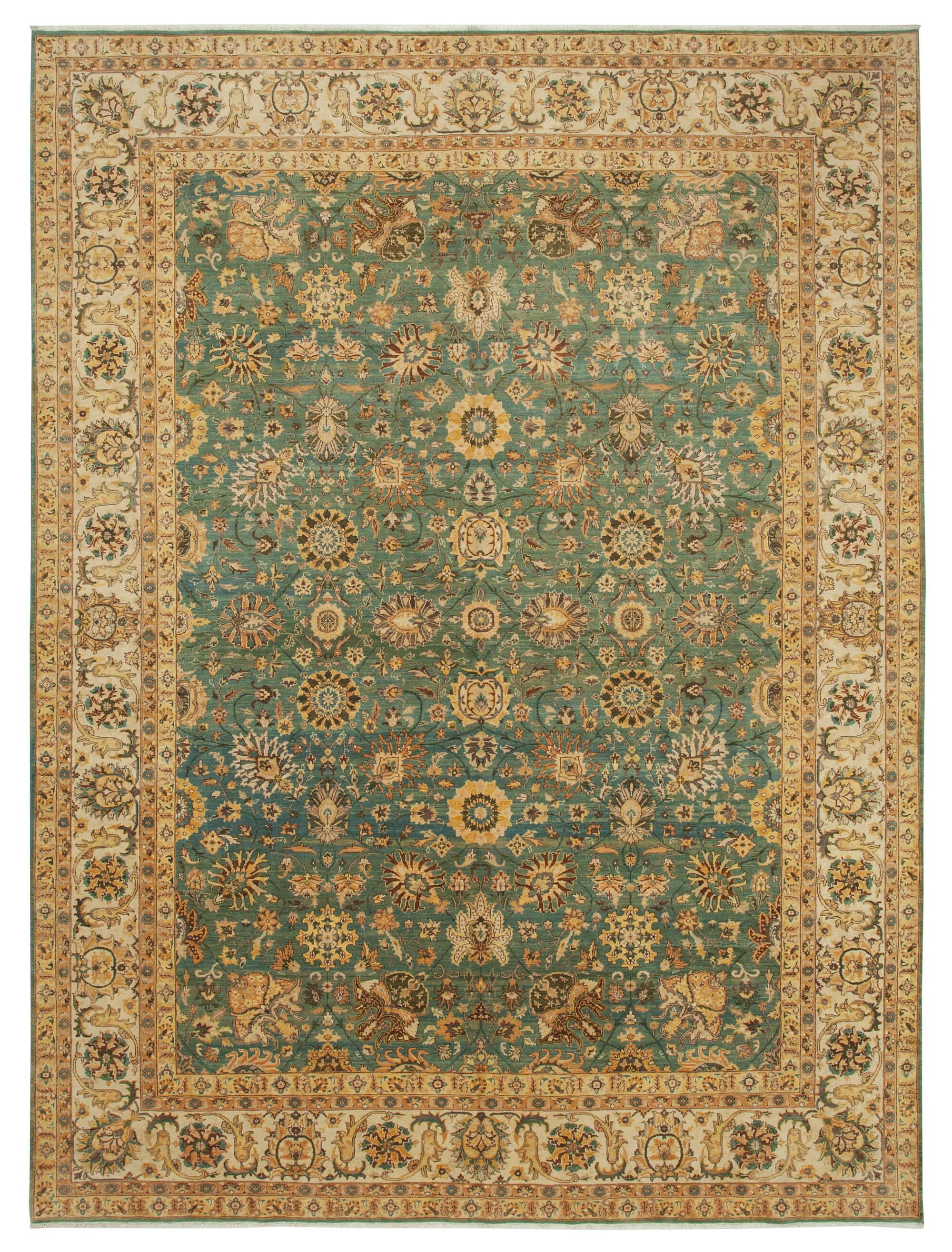 9 x 12 Yellow Oushak Rug - 4067