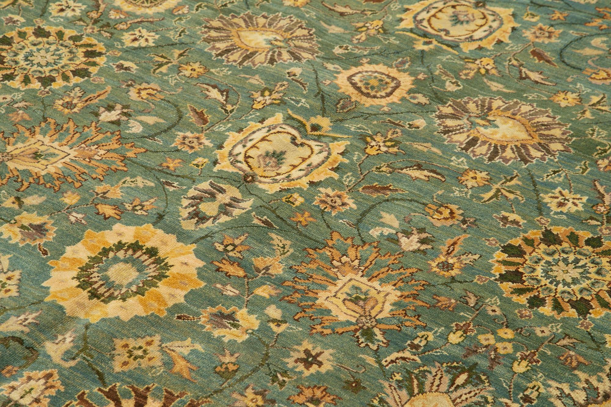 9 x 12 Yellow Oushak Rug - 4067