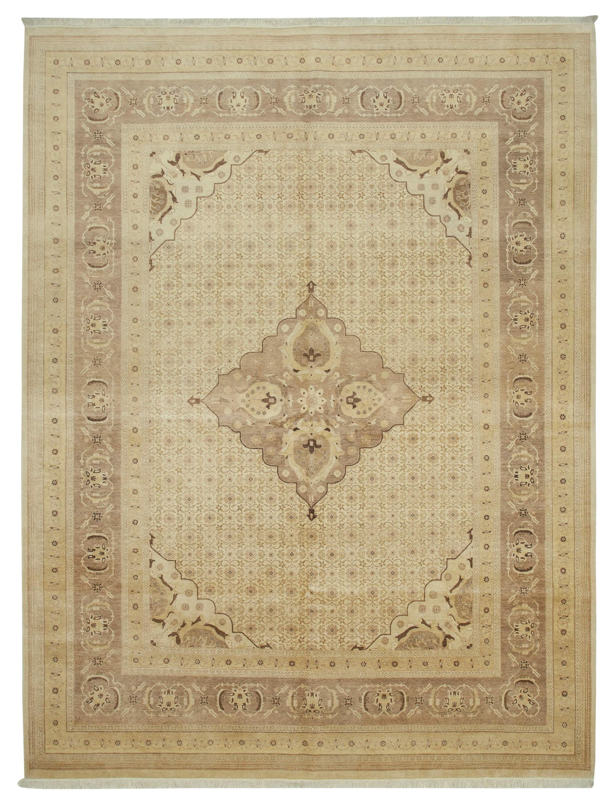 9 x 12 Beige Oushak Rug - 4070