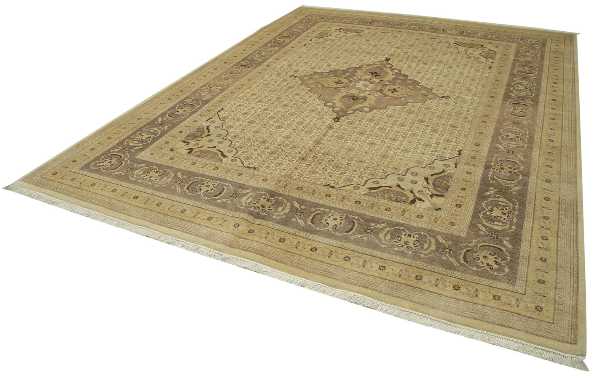 9 x 12 Beige Oushak Rug - 4070