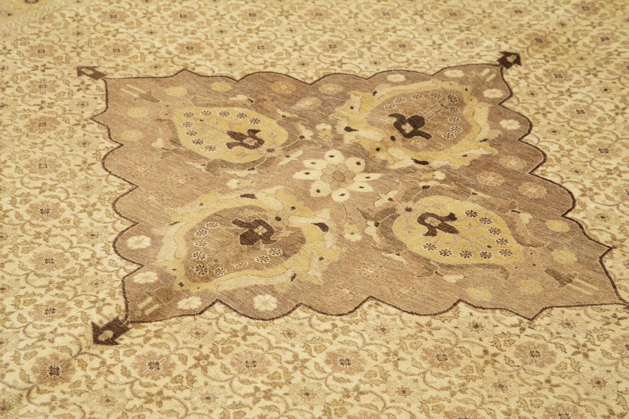 9 x 12 Beige Oushak Rug - 4070