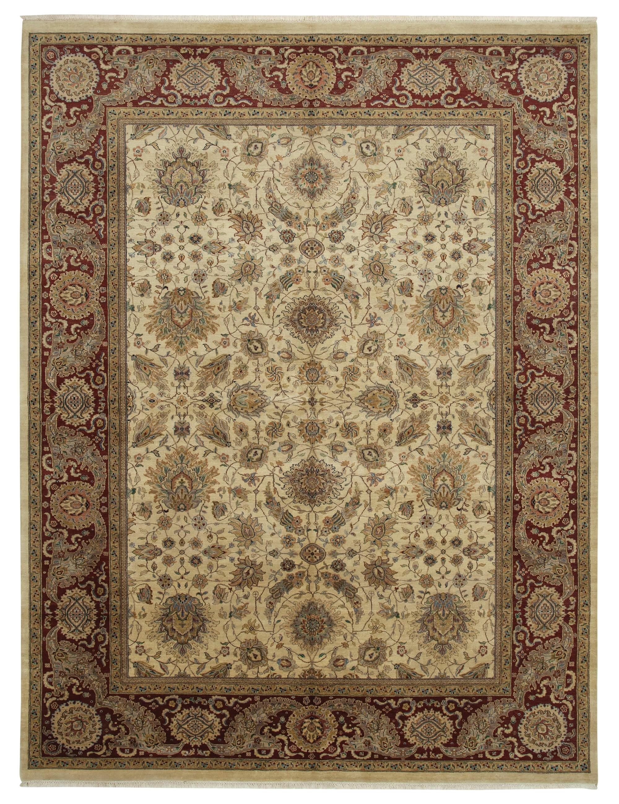 9 x 12 Beige Oushak Rug - 4071