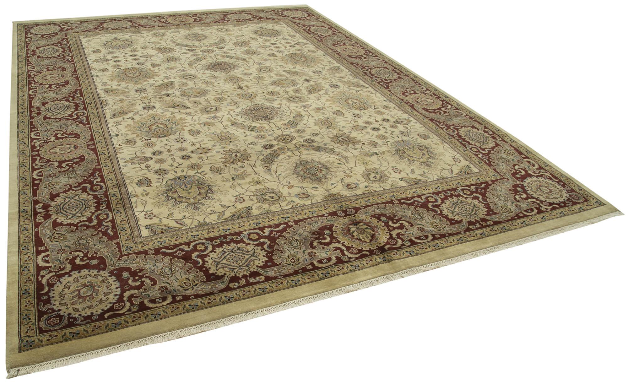 9 x 12 Beige Oushak Rug - 4071