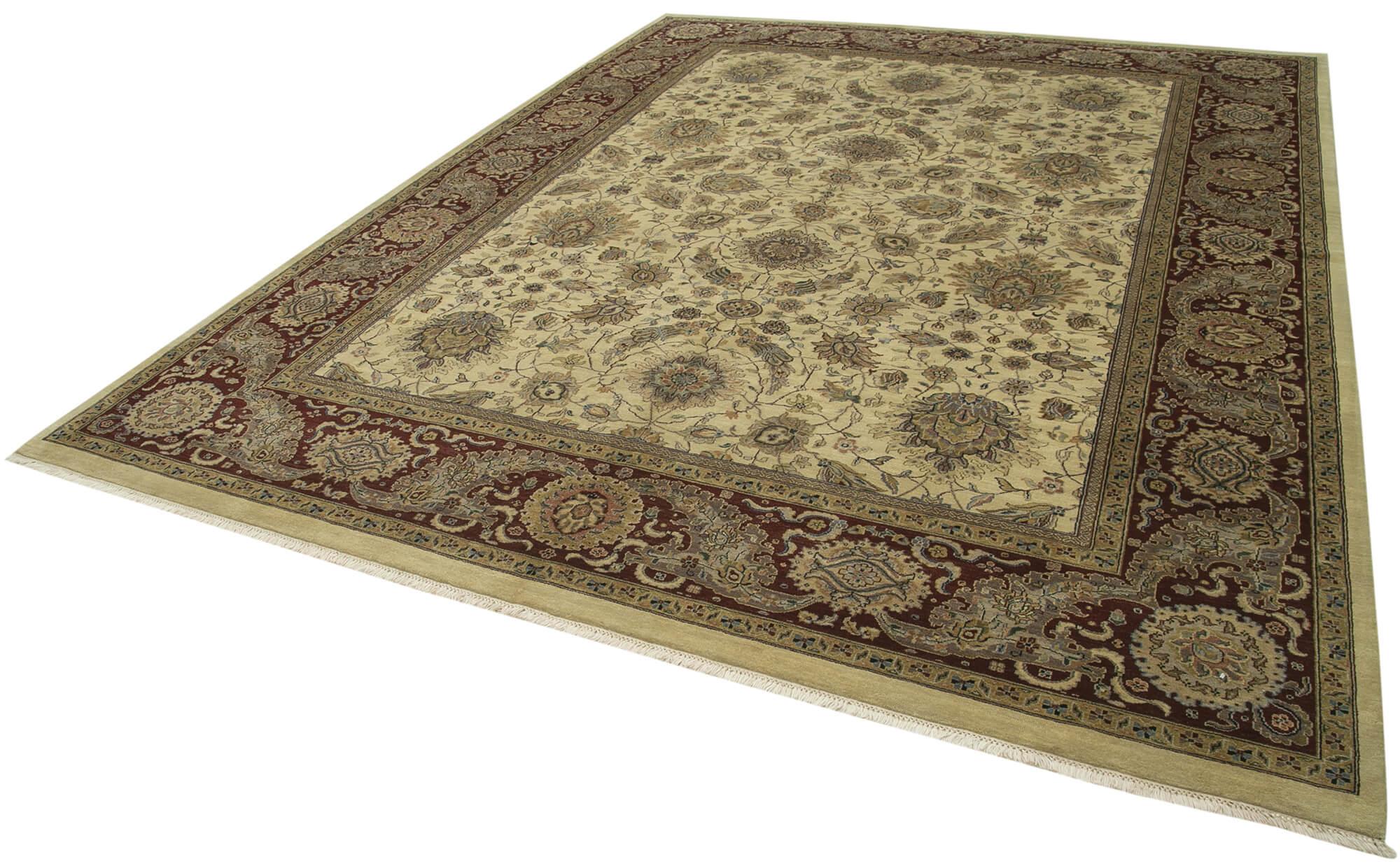 9 x 12 Beige Oushak Rug - 4071