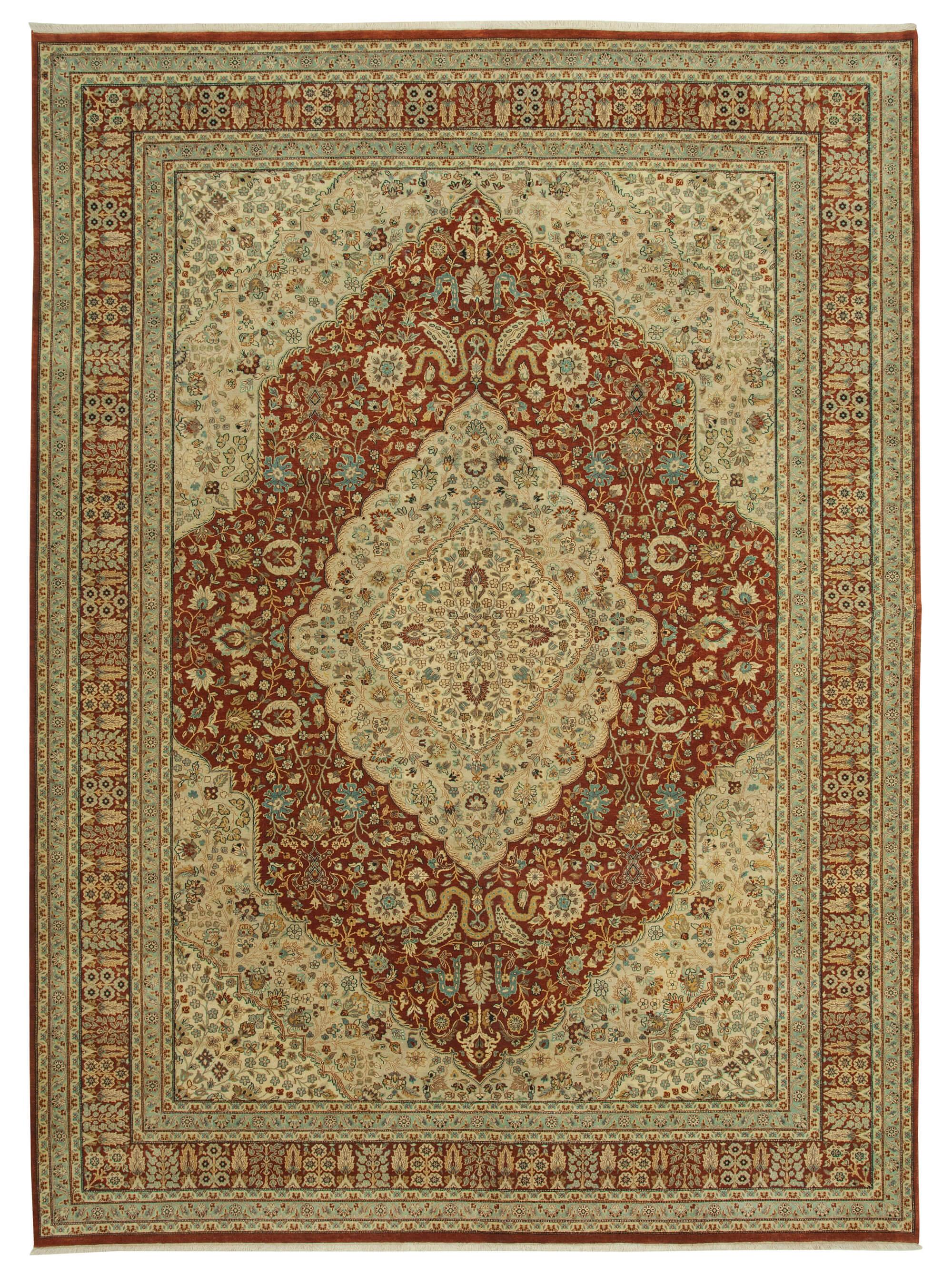 10 x 13 Beige Oushak Rug - 4072