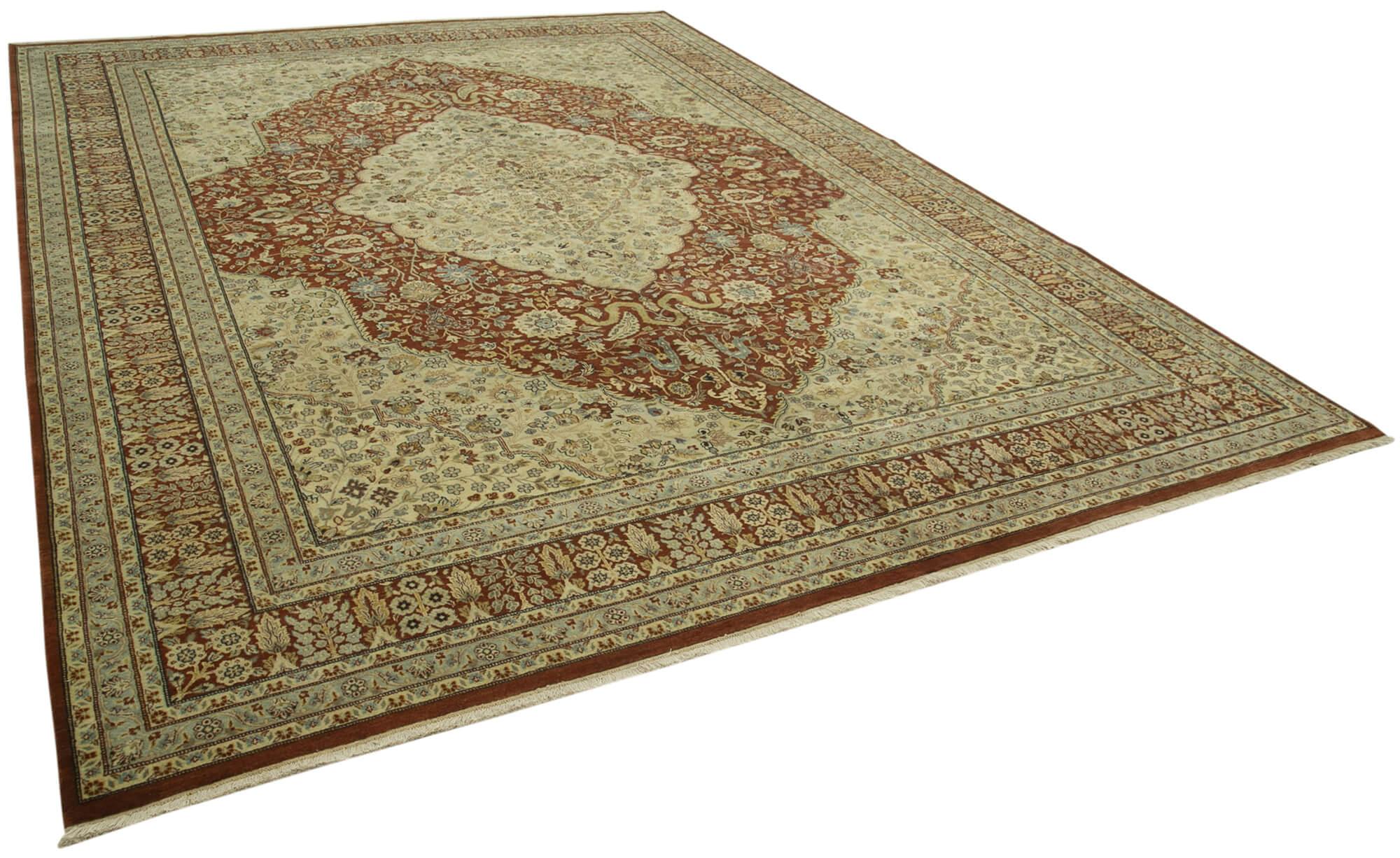 10 x 13 Beige Oushak Rug - 4072