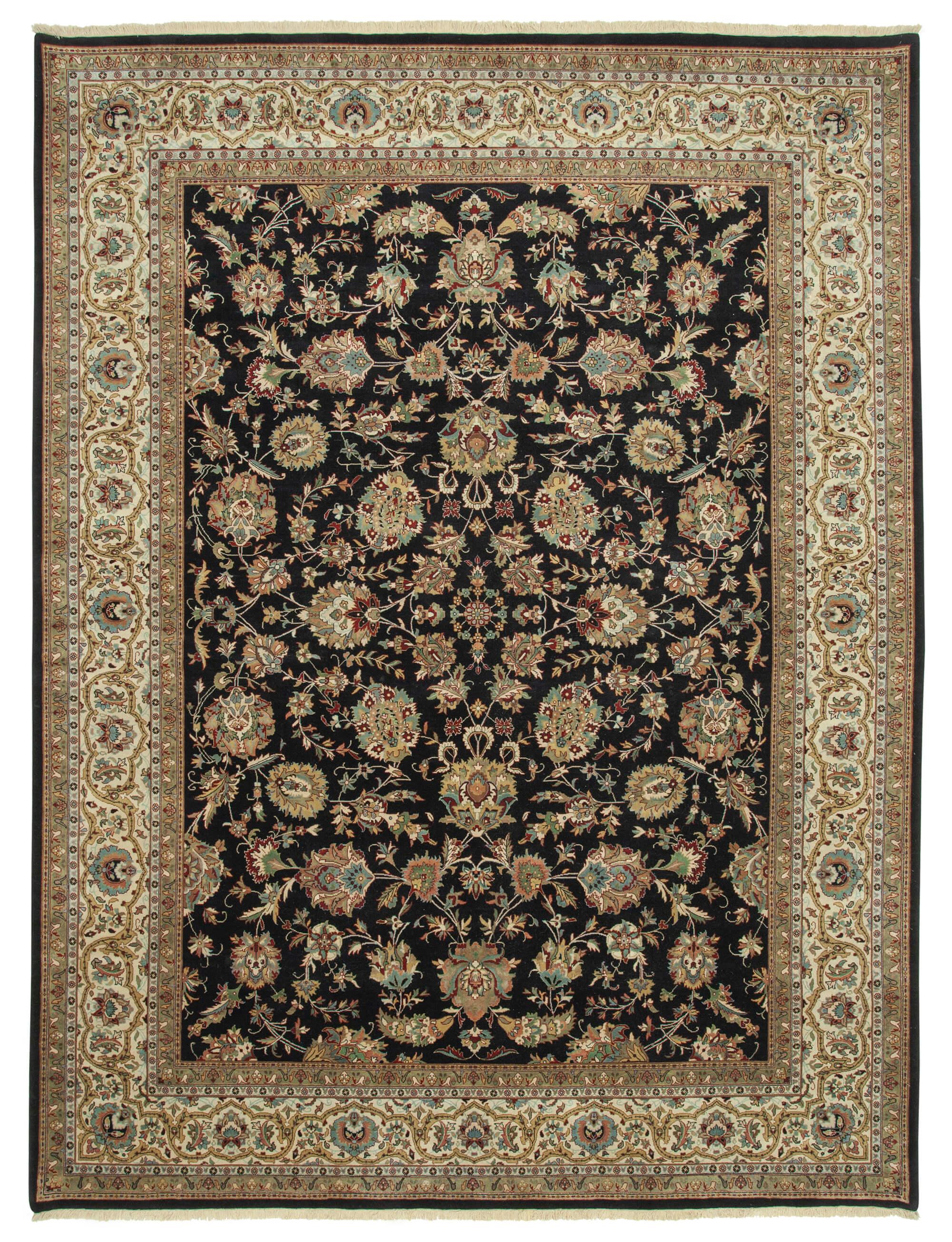 9 x 12 Black Oushak Rug - 4073