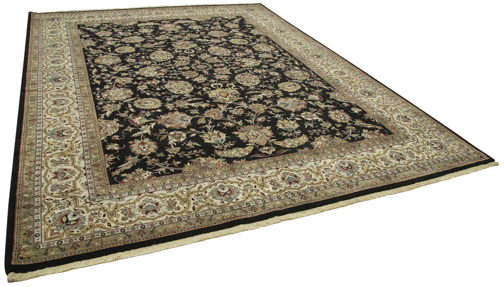 9 x 12 Black Oushak Rug - 4073