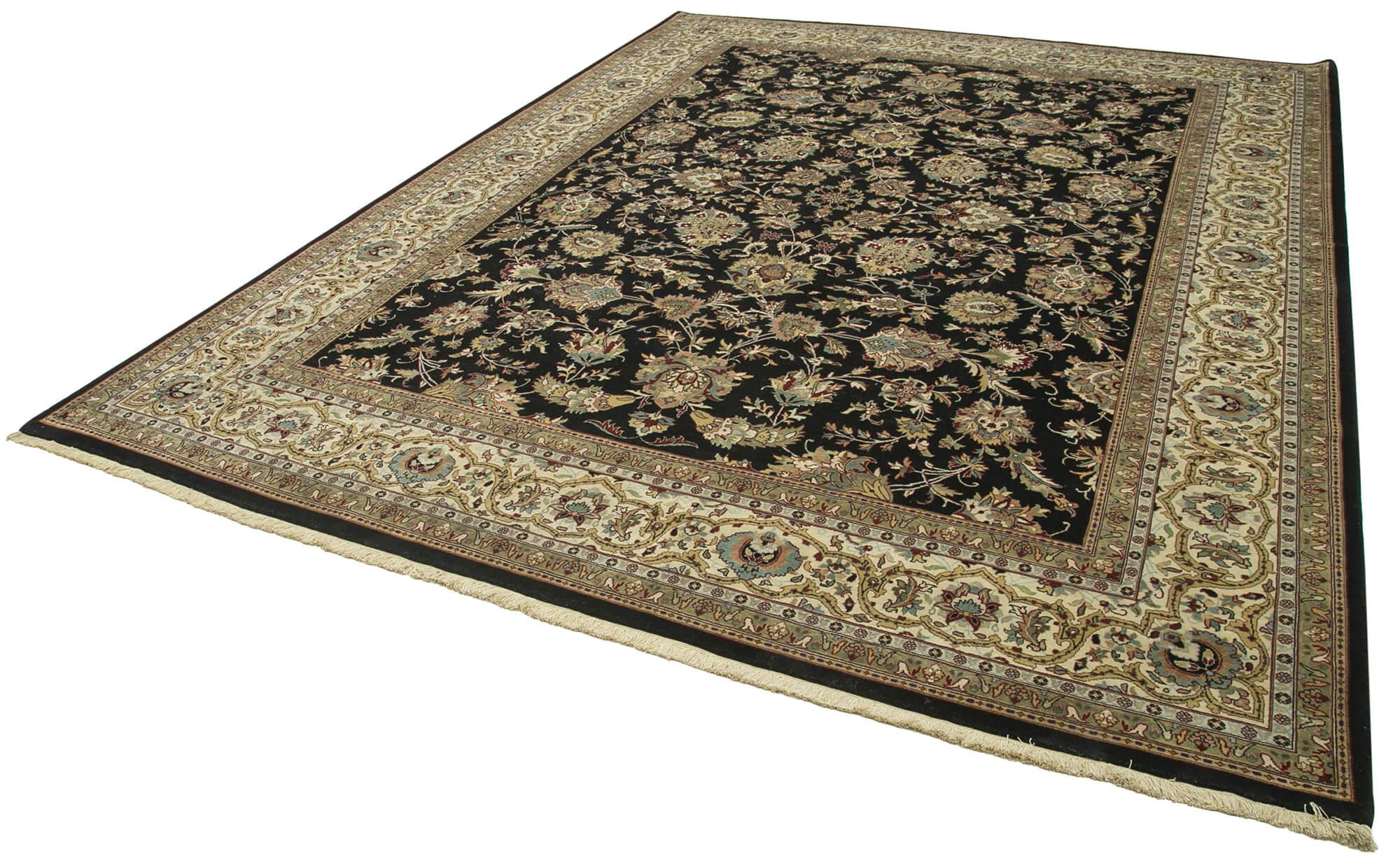 9 x 12 Black Oushak Rug - 4073