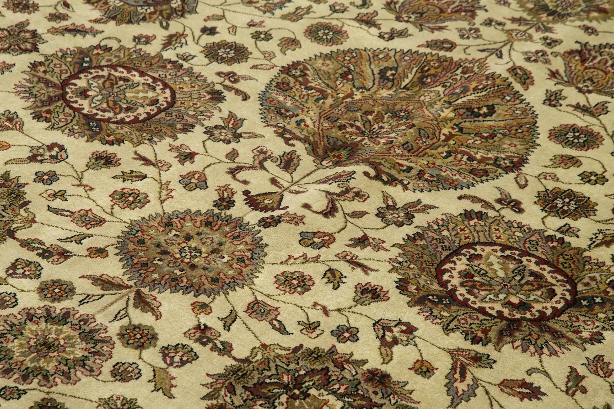 9 x 12 Beige Oushak Rug - 4074