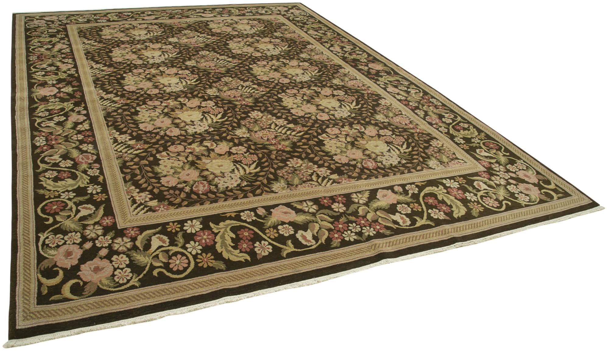 10 x 13 Beige Oushak Rug - 4075