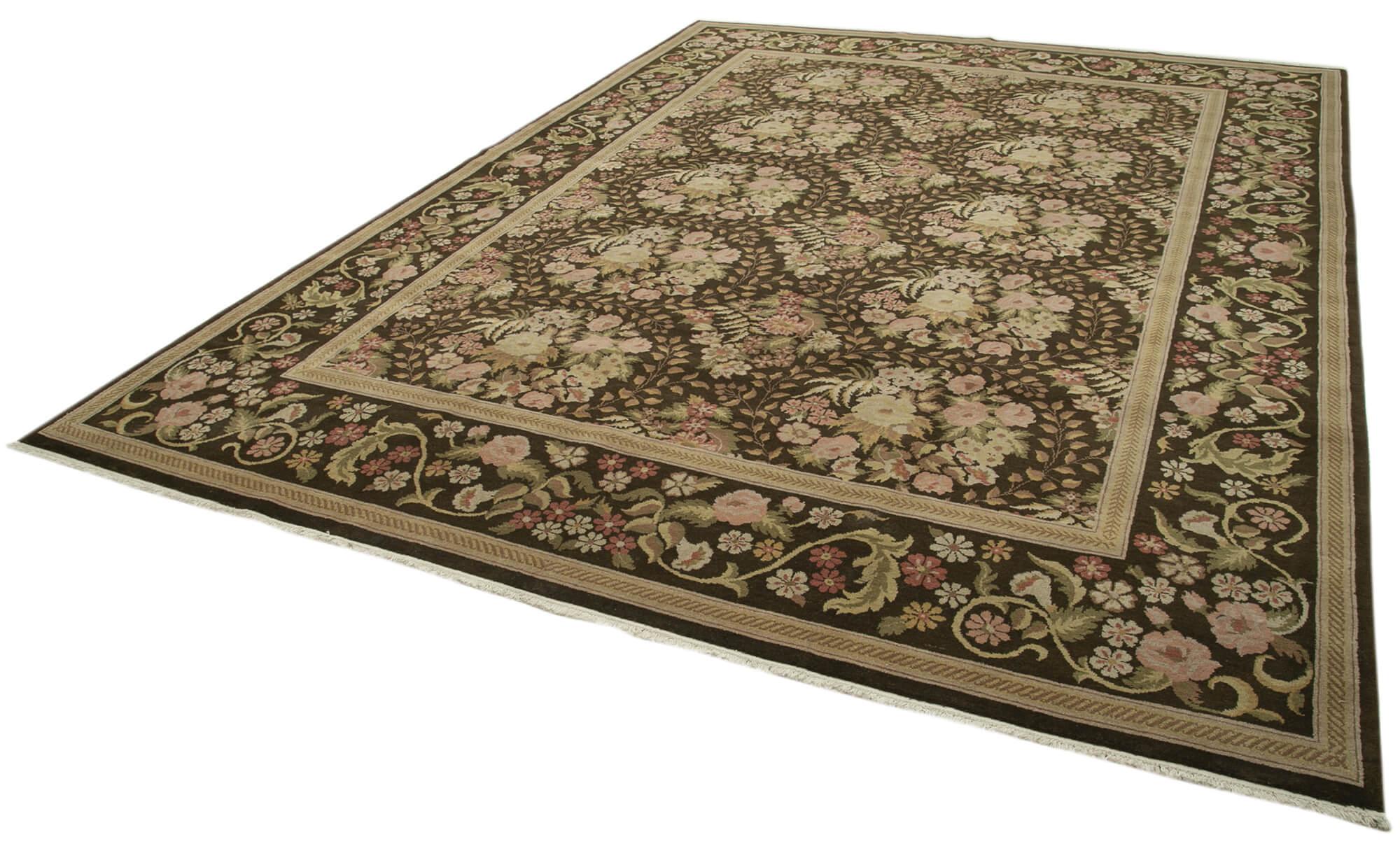 10 x 13 Beige Oushak Rug - 4075