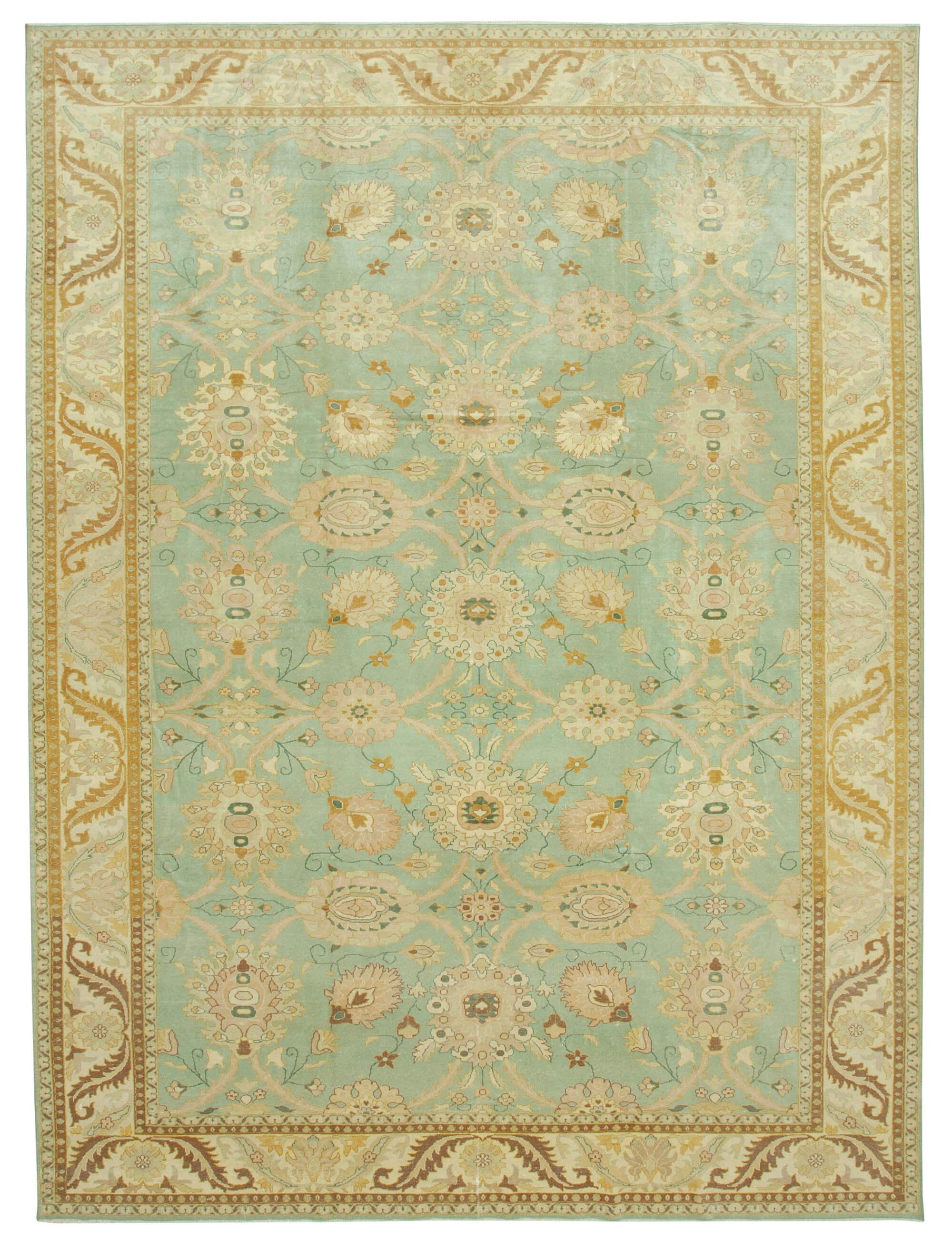 10 x 14 Beige Oushak Rug - 4077