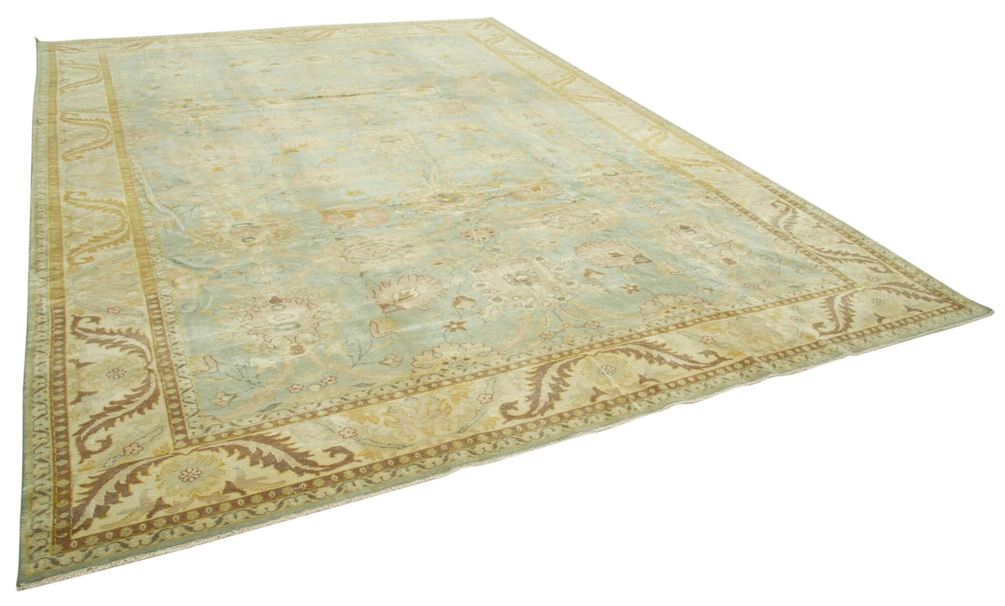 10 x 14 Beige Oushak Rug - 4077