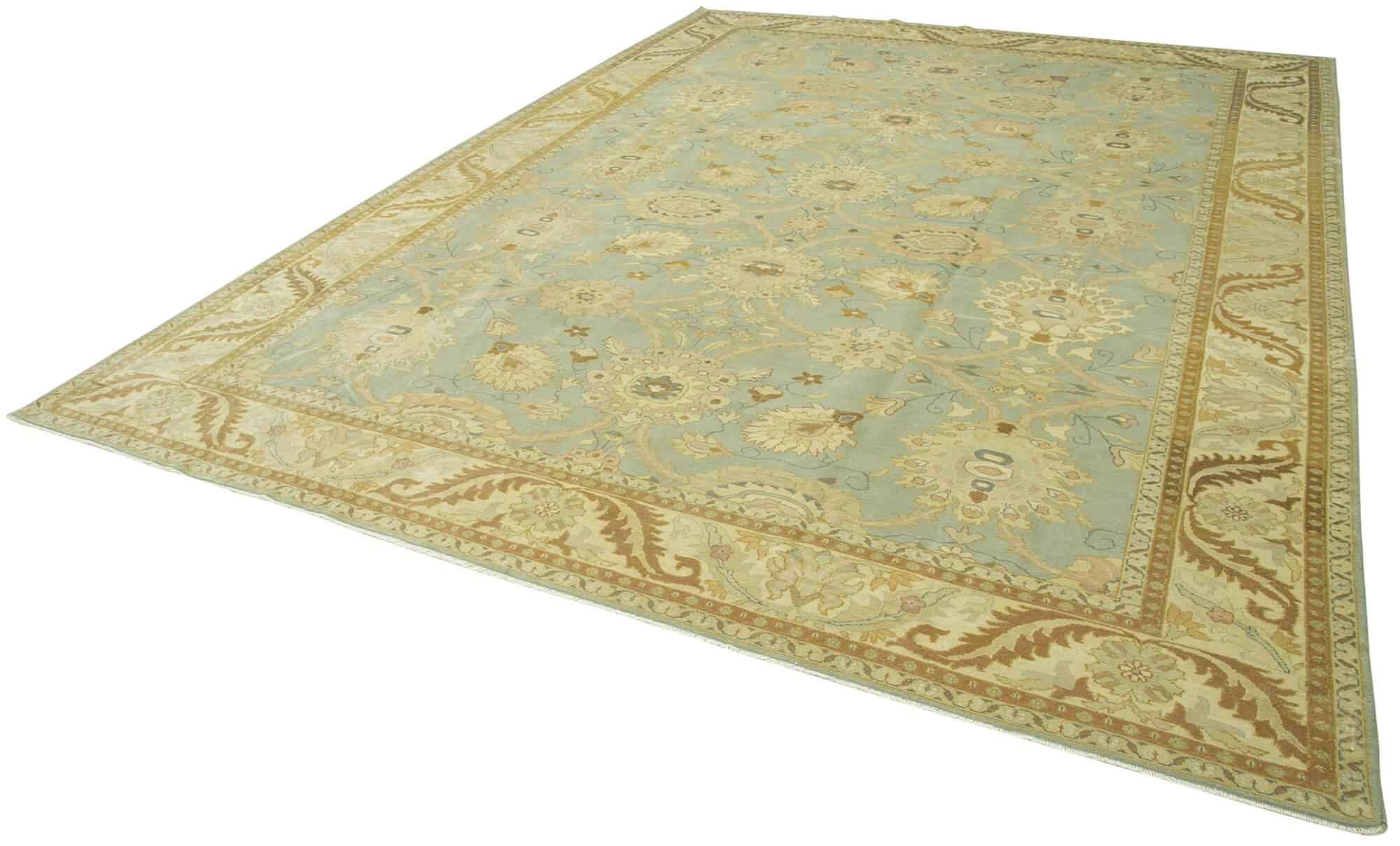 10 x 14 Beige Oushak Rug - 4077