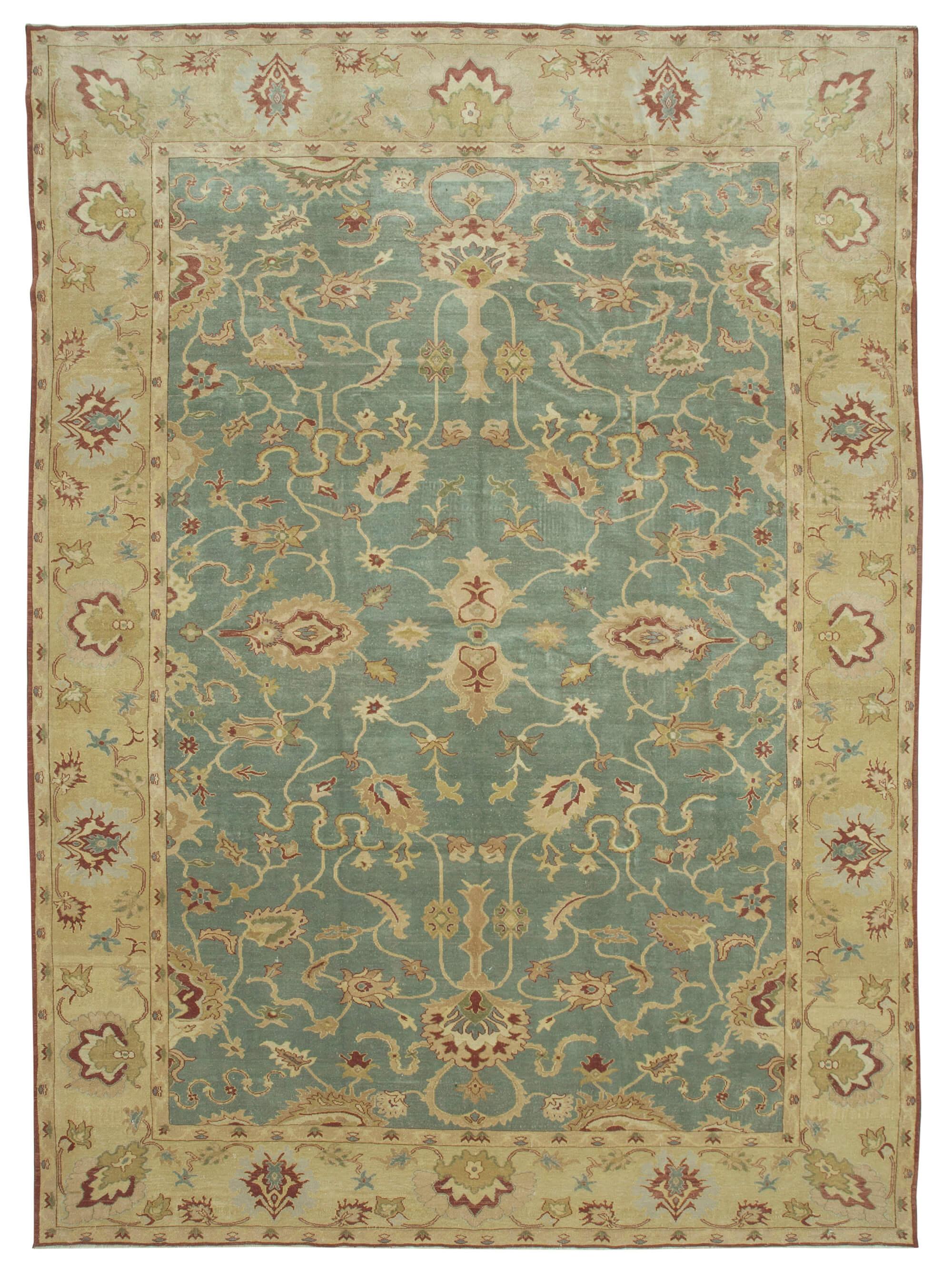 10 x 14 Yellow Oushak Rug - 4078