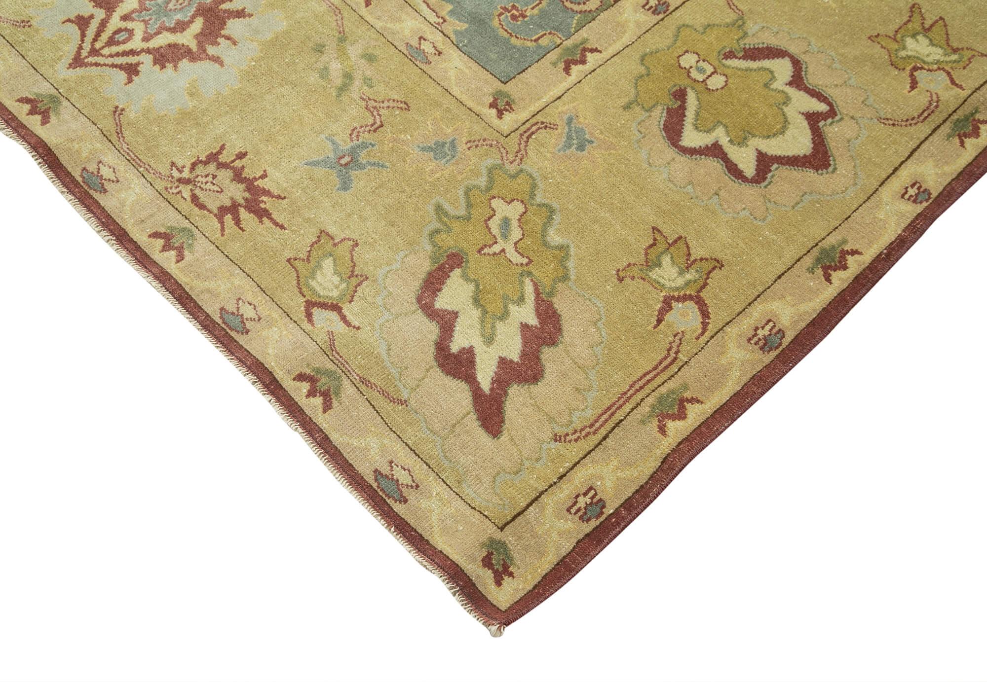 10 x 14 Yellow Oushak Rug - 4078