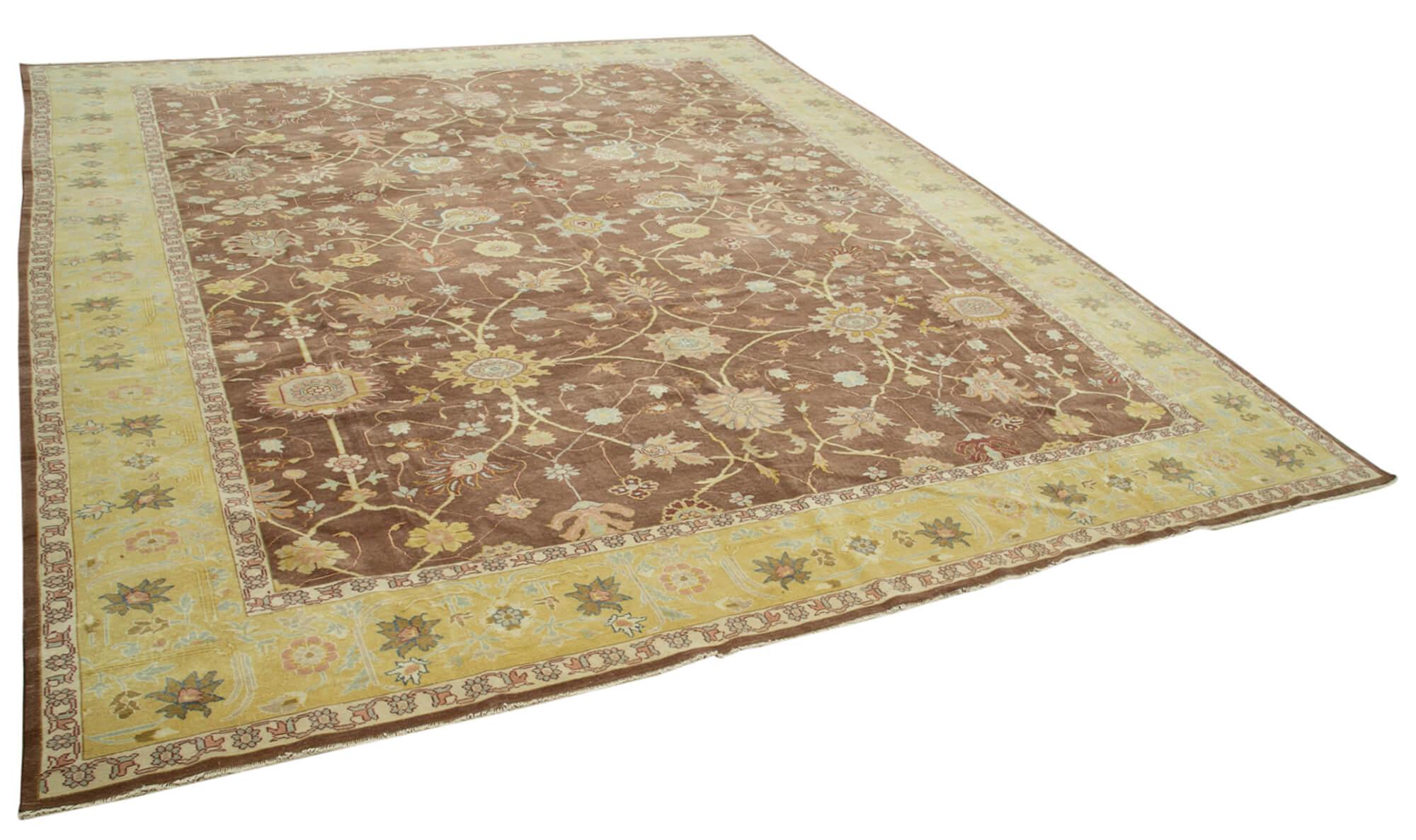 11 x 14 Brown Oushak Rug - 4079