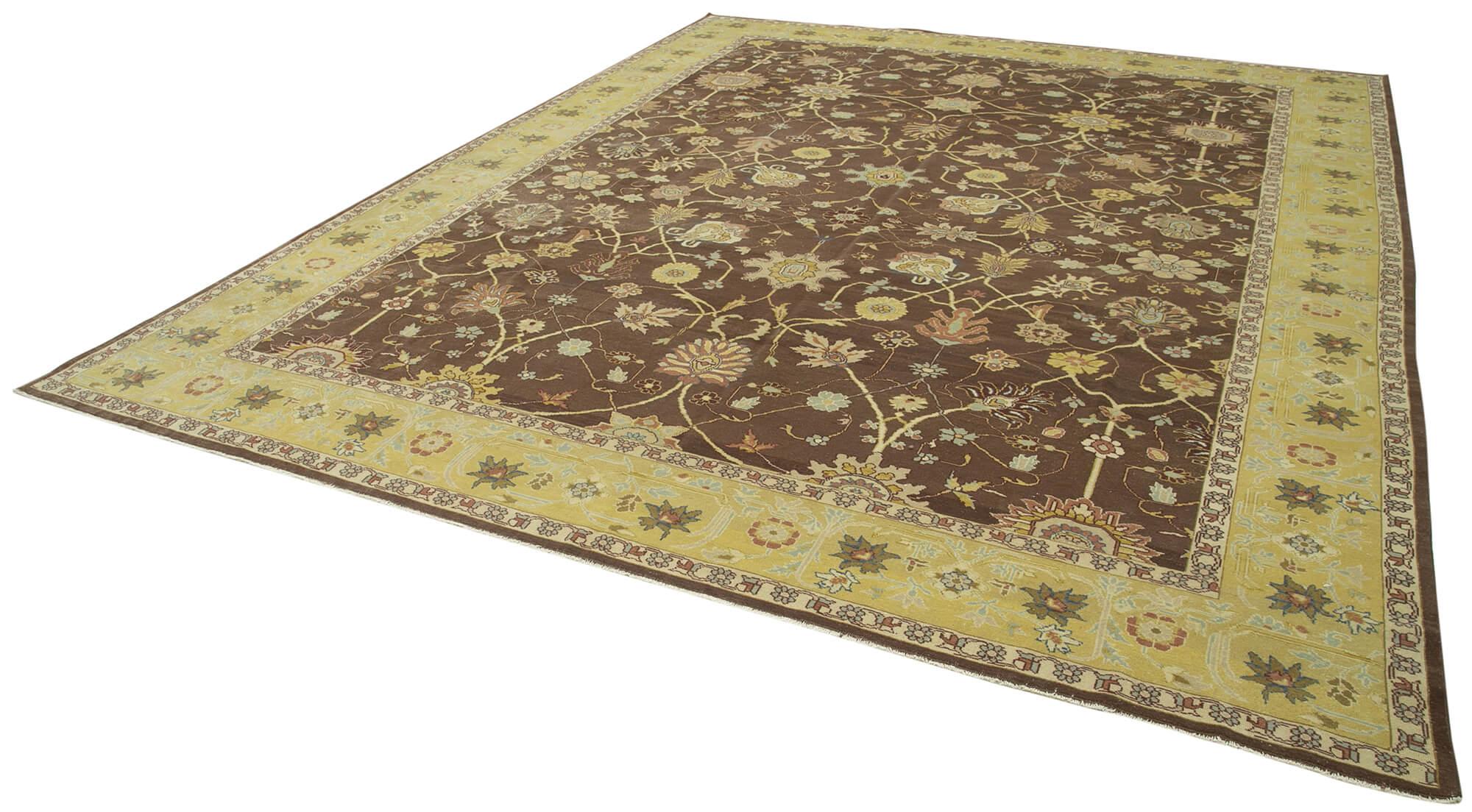 11 x 14 Brown Oushak Rug - 4079