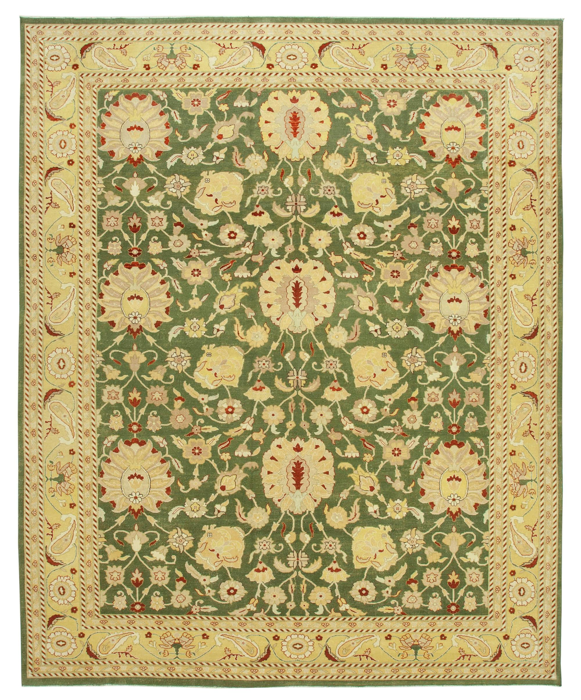 10 x 13 Yellow Oushak Rug - 4080