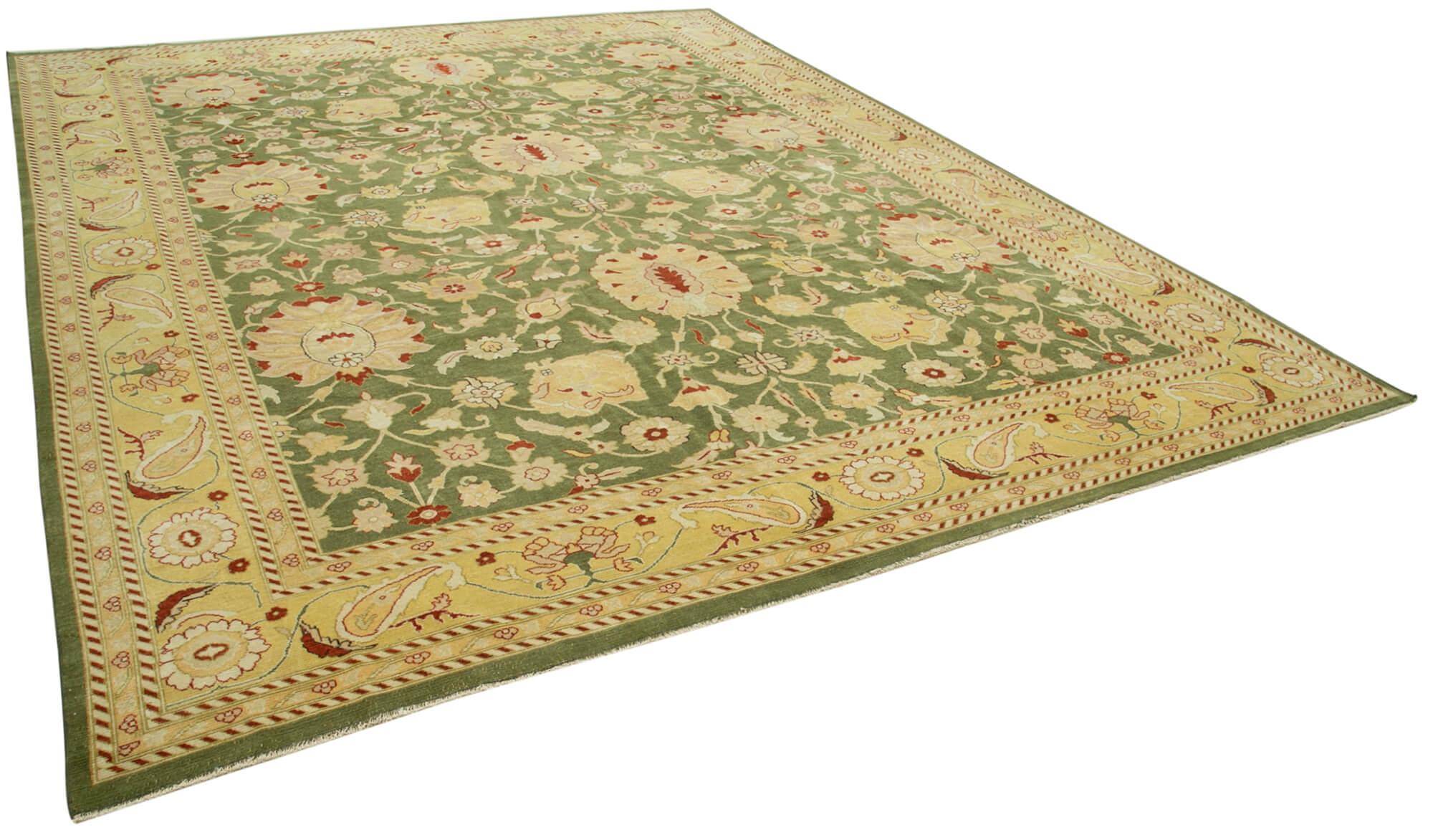 10 x 13 Yellow Oushak Rug - 4080