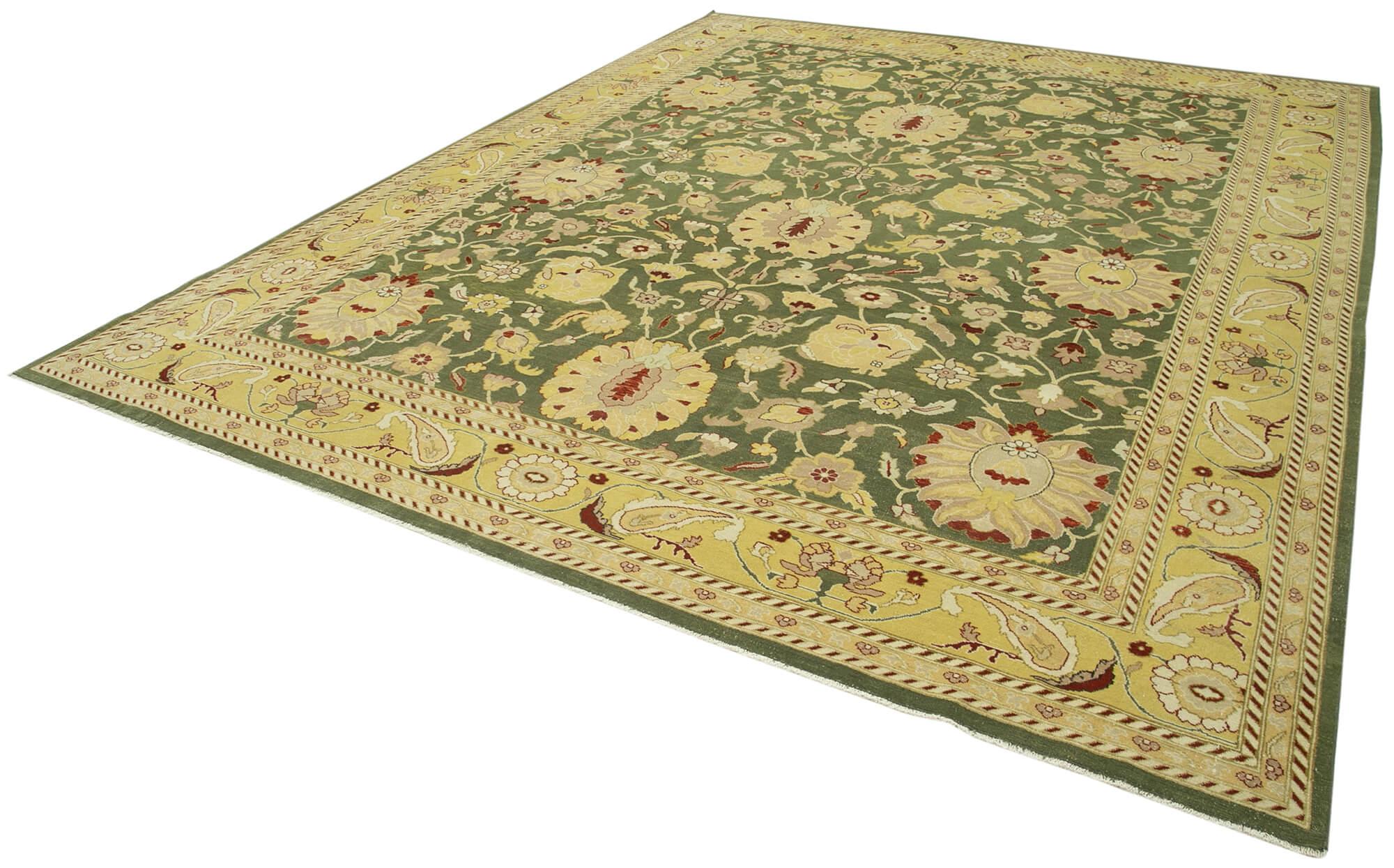 10 x 13 Yellow Oushak Rug - 4080