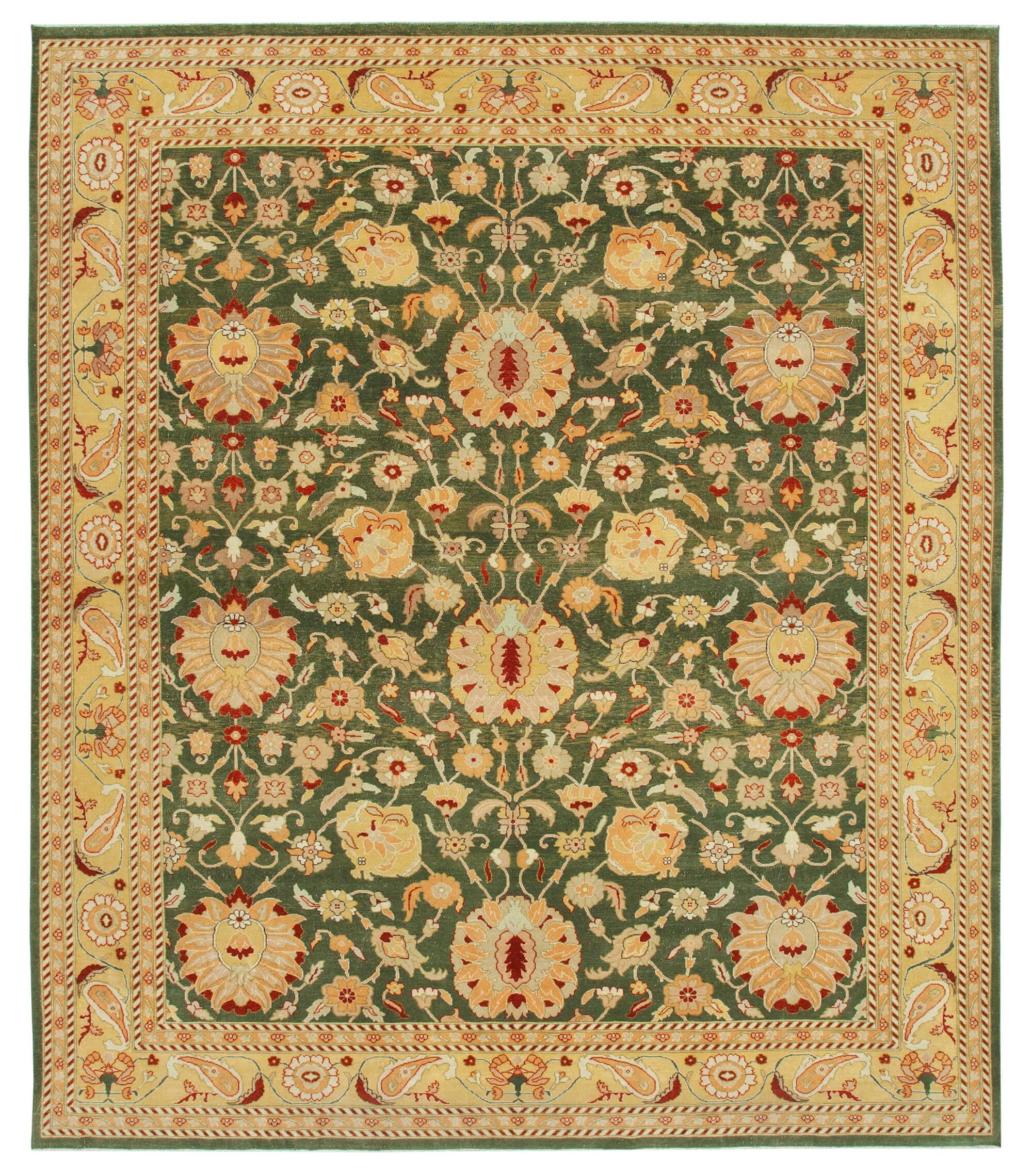 10 x 12 Yellow Oushak Rug - 4084