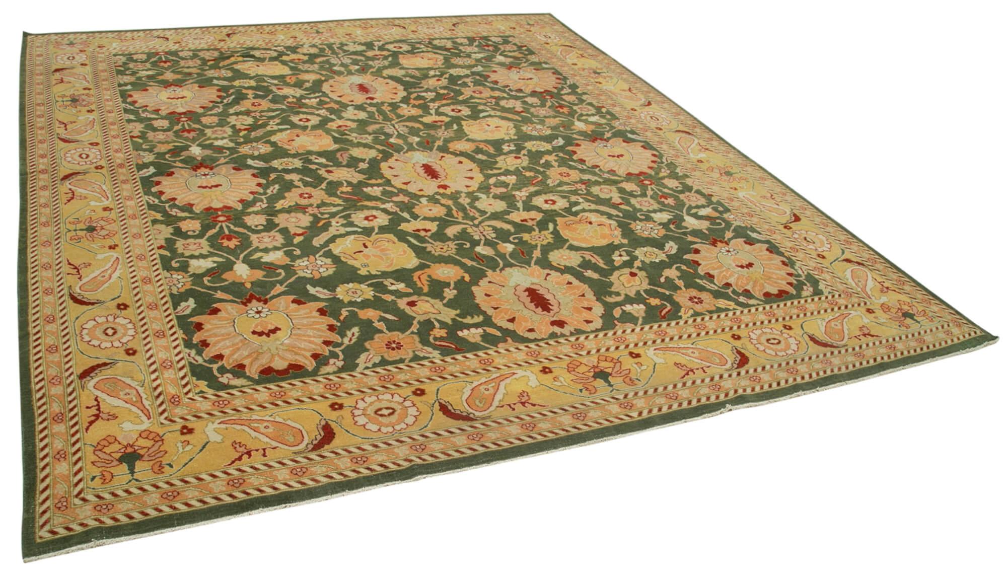 10 x 12 Yellow Oushak Rug - 4084