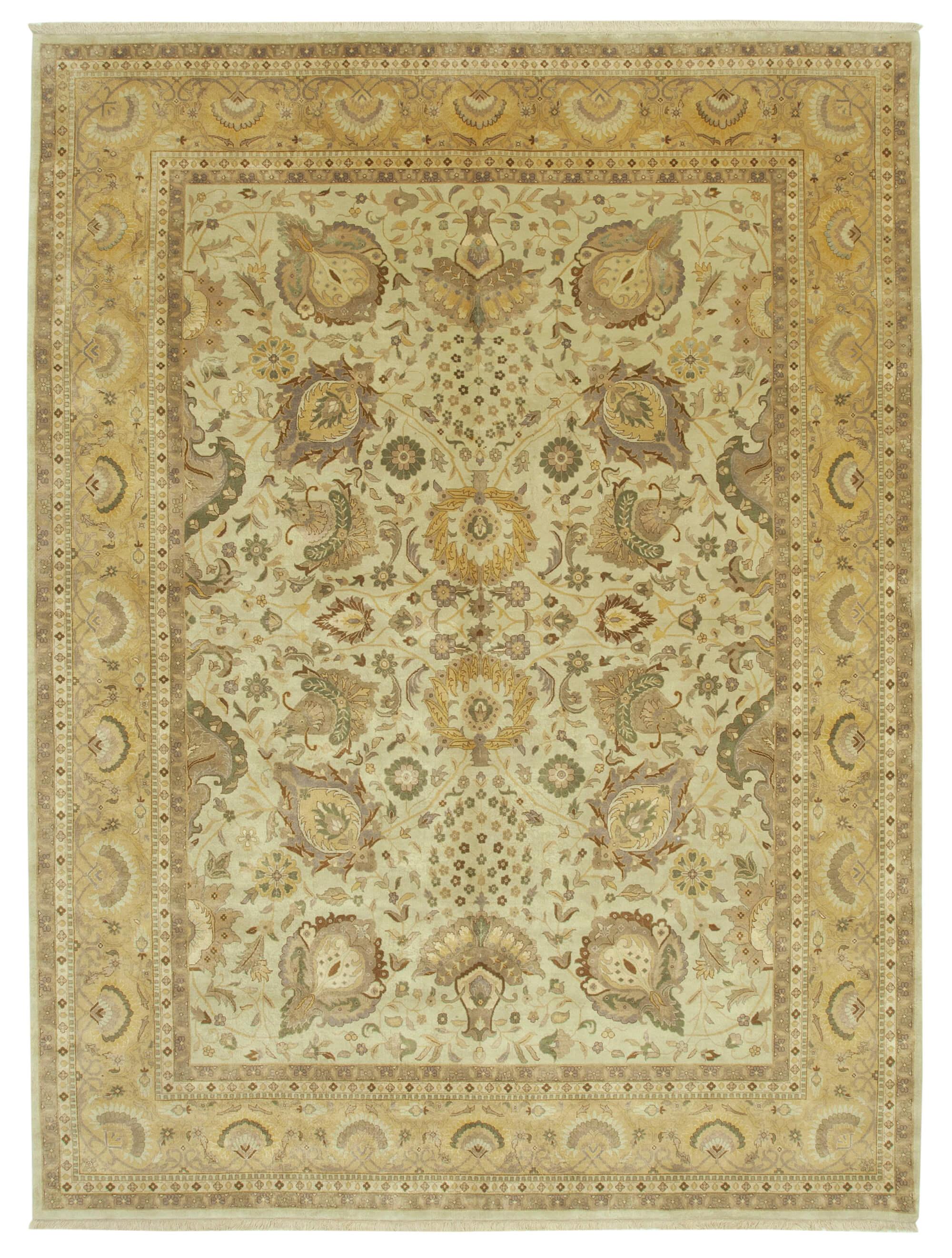 9 x 12 Beige Oushak Rug - 4087