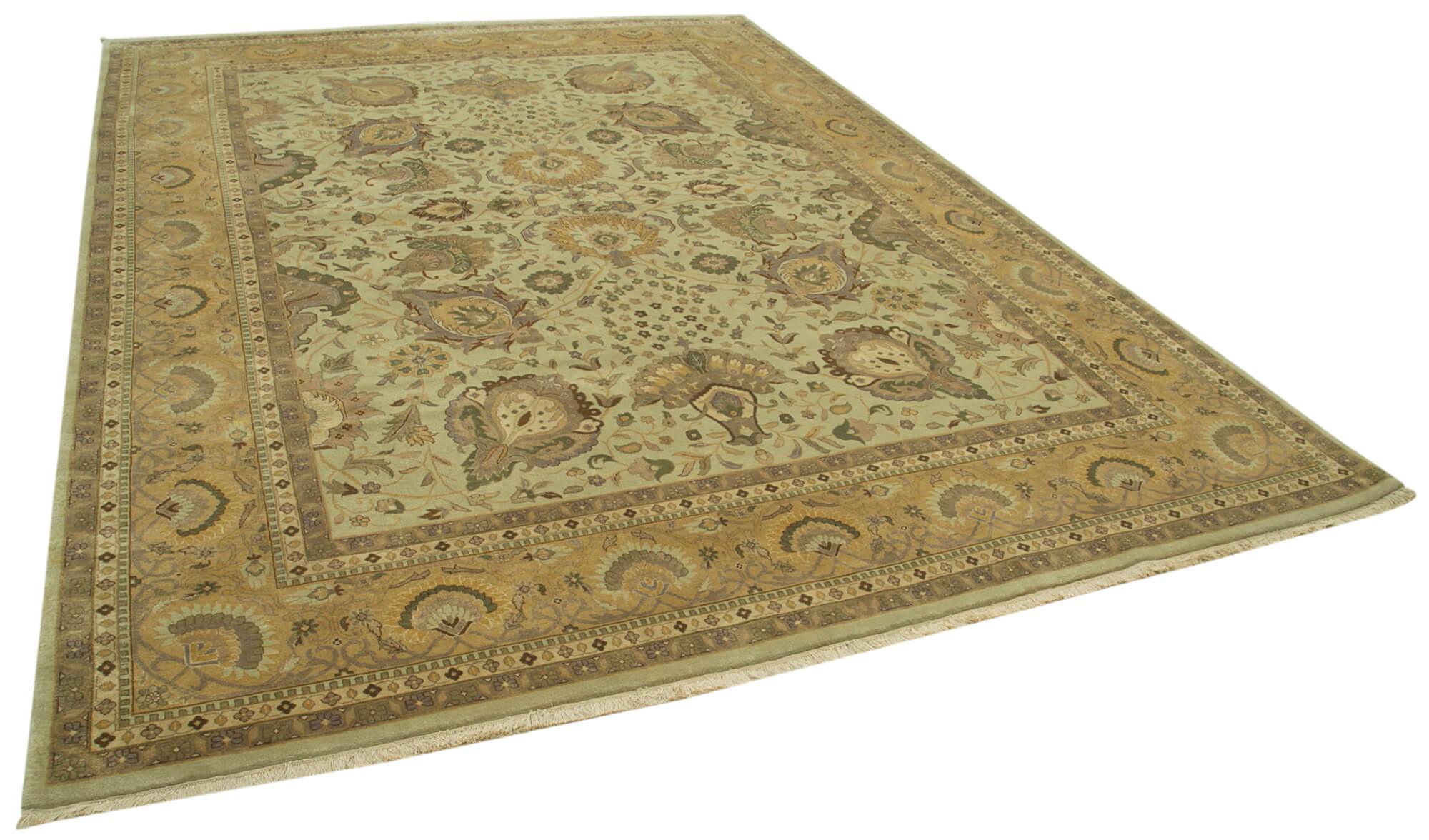 9 x 12 Beige Oushak Rug - 4087