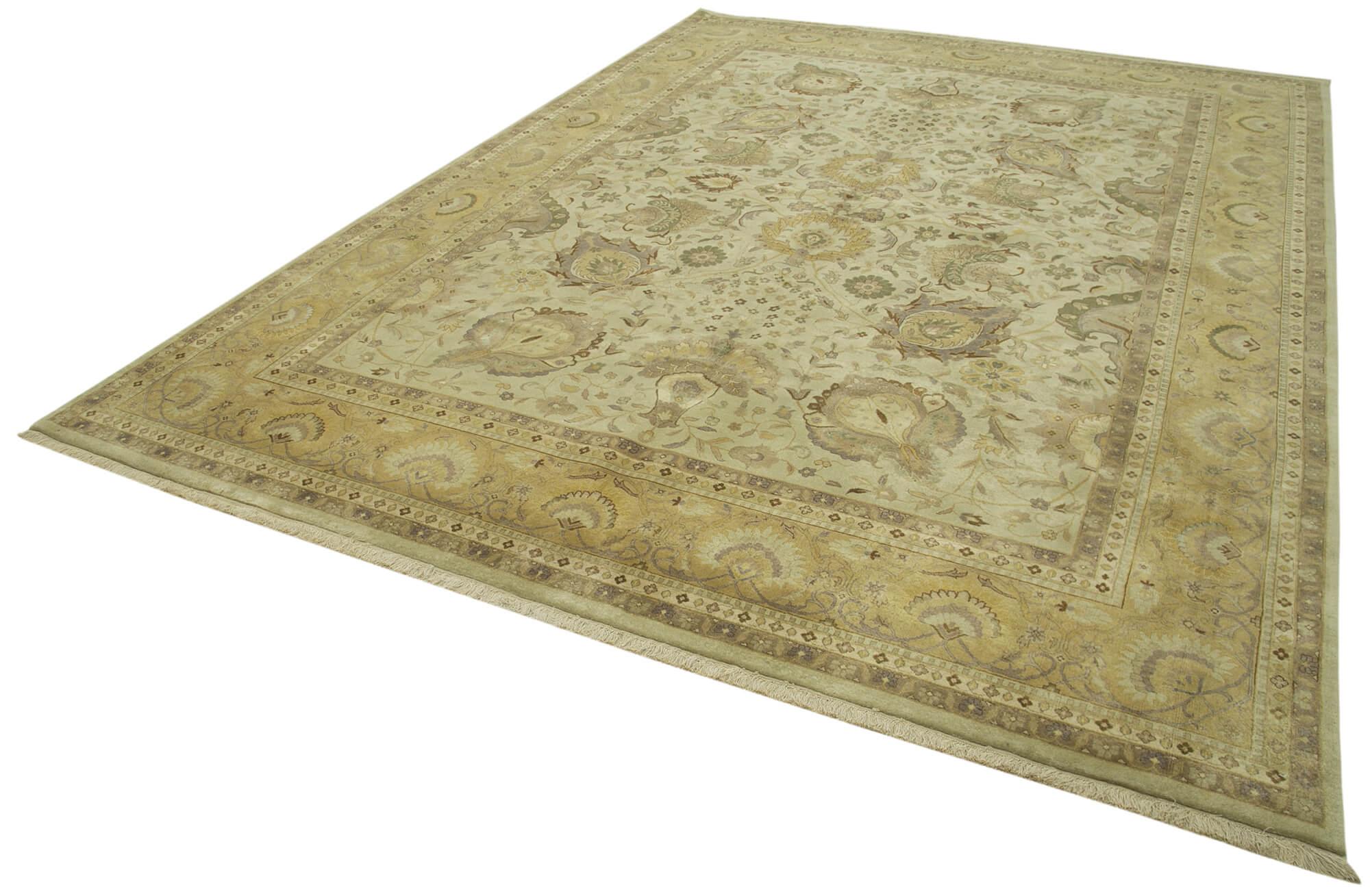 9 x 12 Beige Oushak Rug - 4087