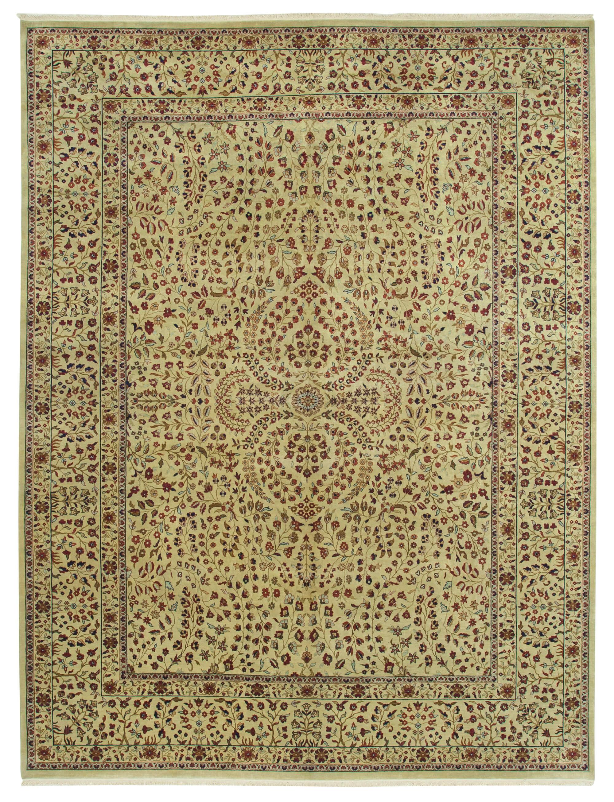 9 x 12 Beige Oushak Rug - 4090