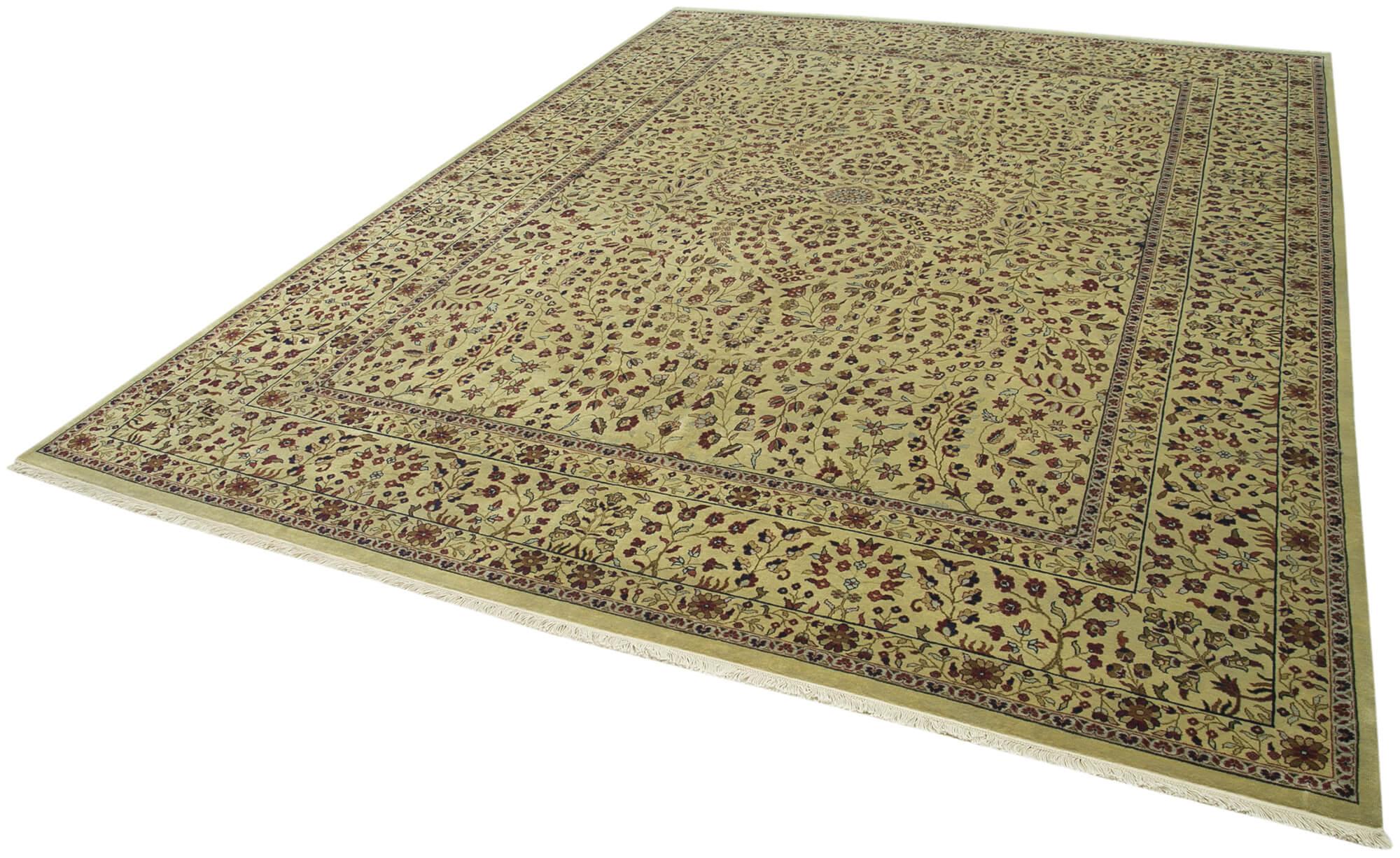 9 x 12 Beige Oushak Rug - 4090