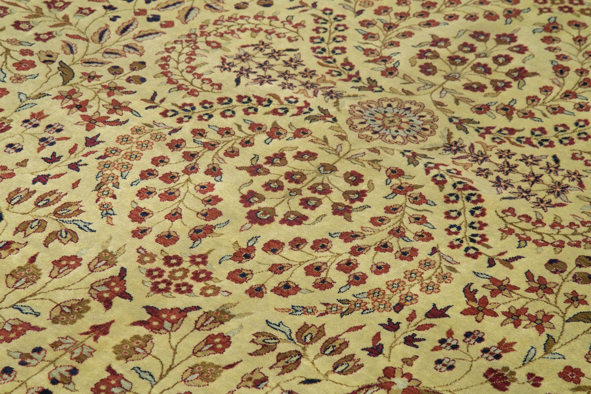 9 x 12 Beige Oushak Rug - 4090