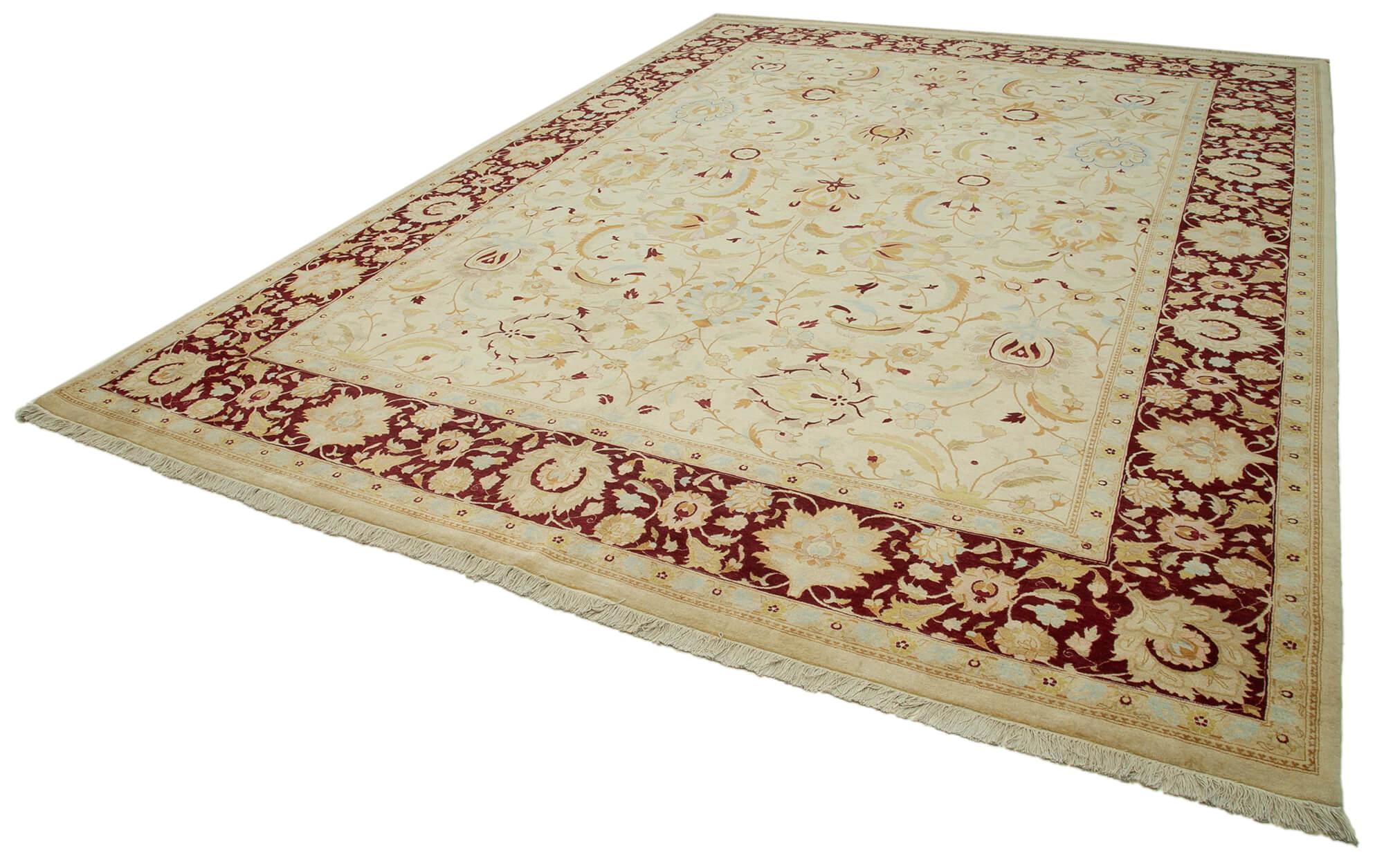 10 x 14 Beige Oushak Rug - 4092