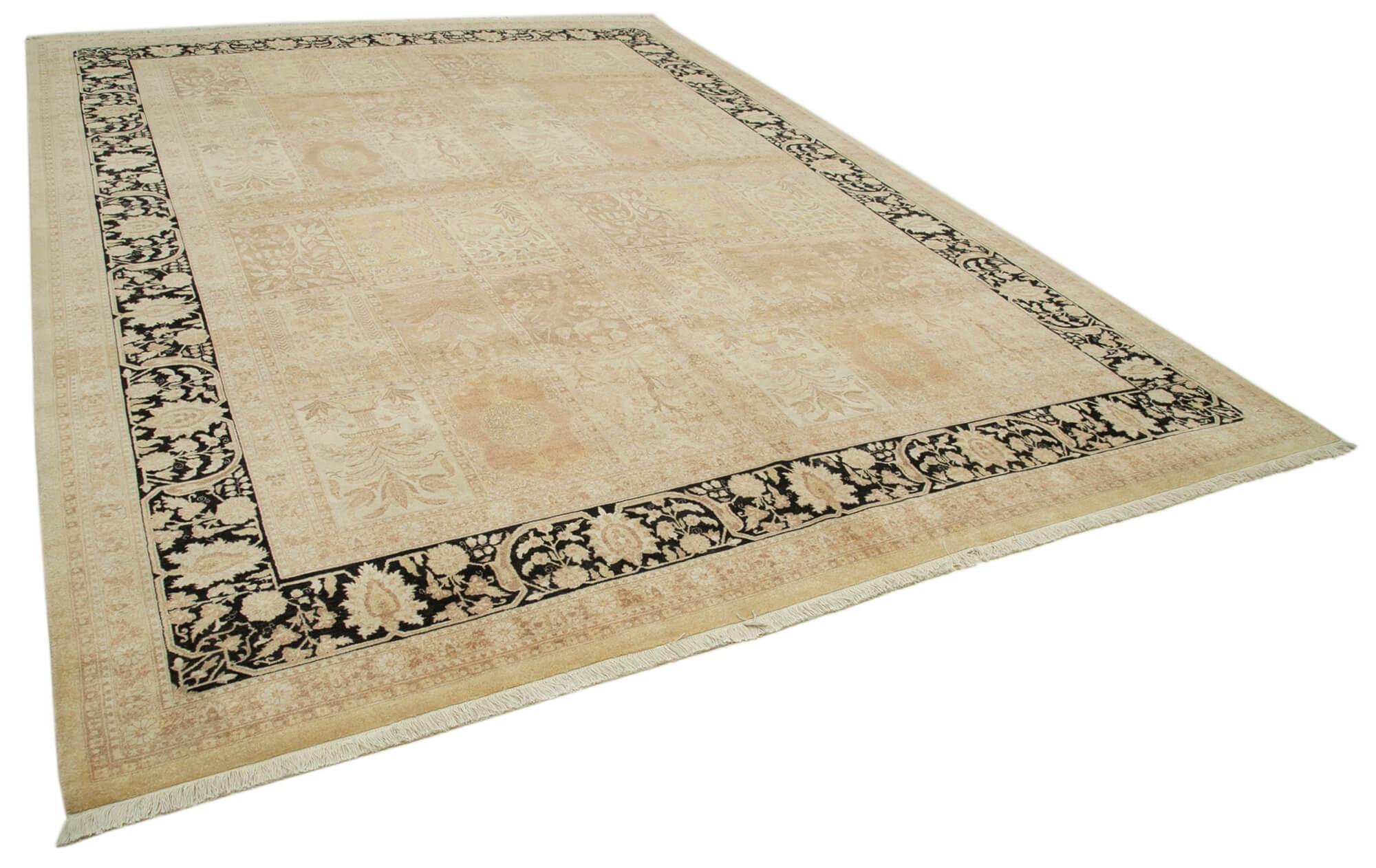 10 x 14 Beige Oushak Rug - 4093