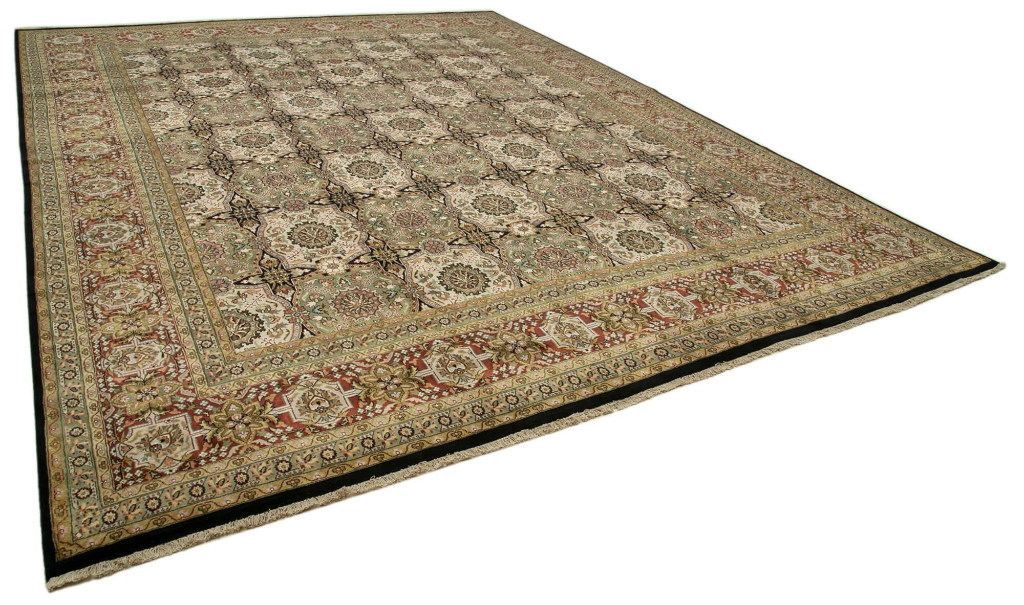 12 x 15 Green Oushak Rug - 4095