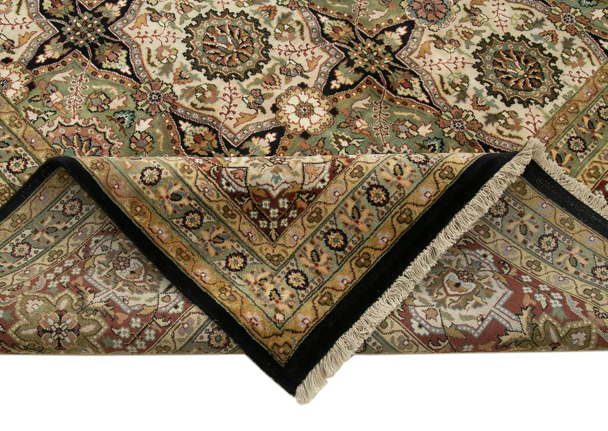 12 x 15 Green Oushak Rug - 4095