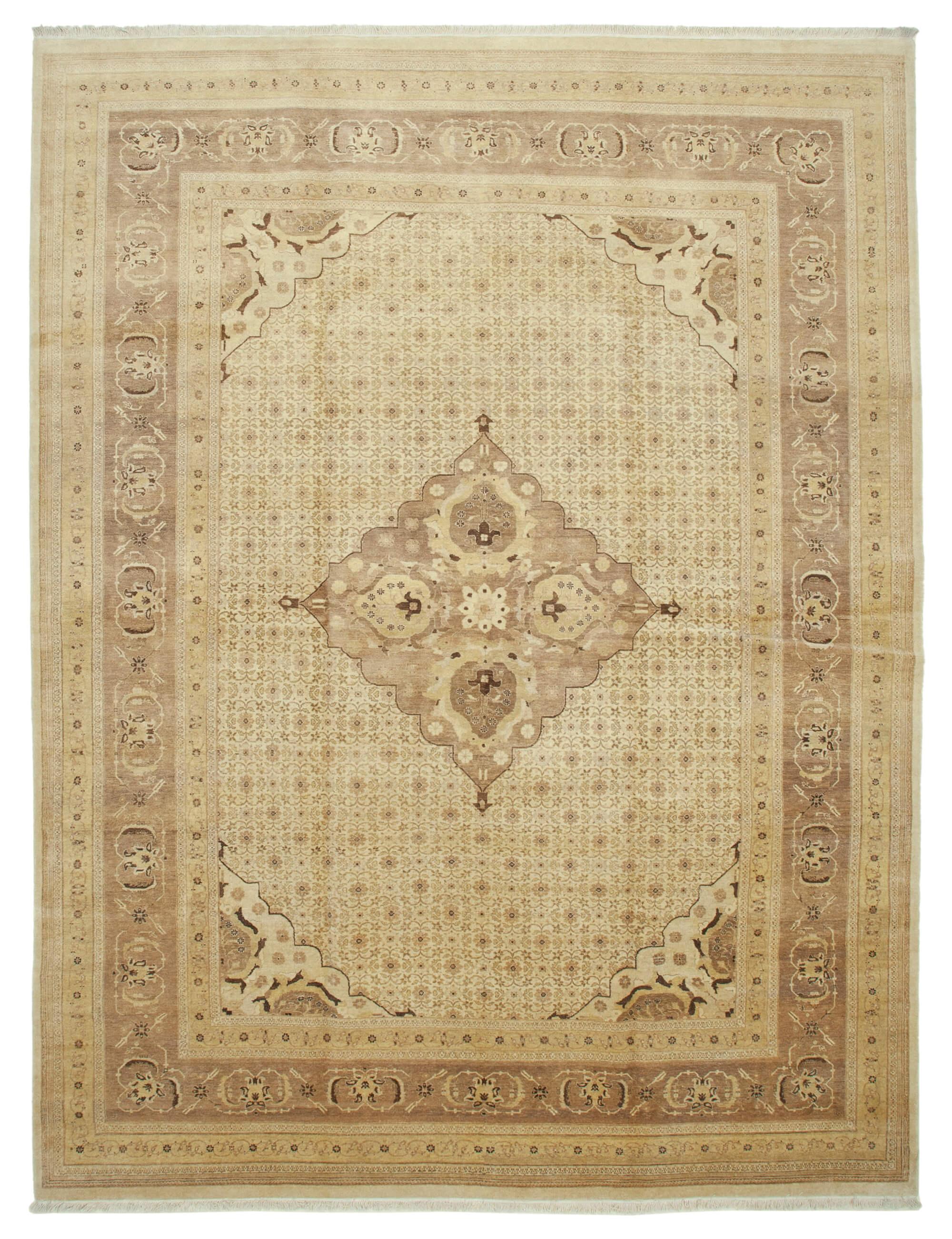 10 x 14 Beige Oushak Rug - 4098