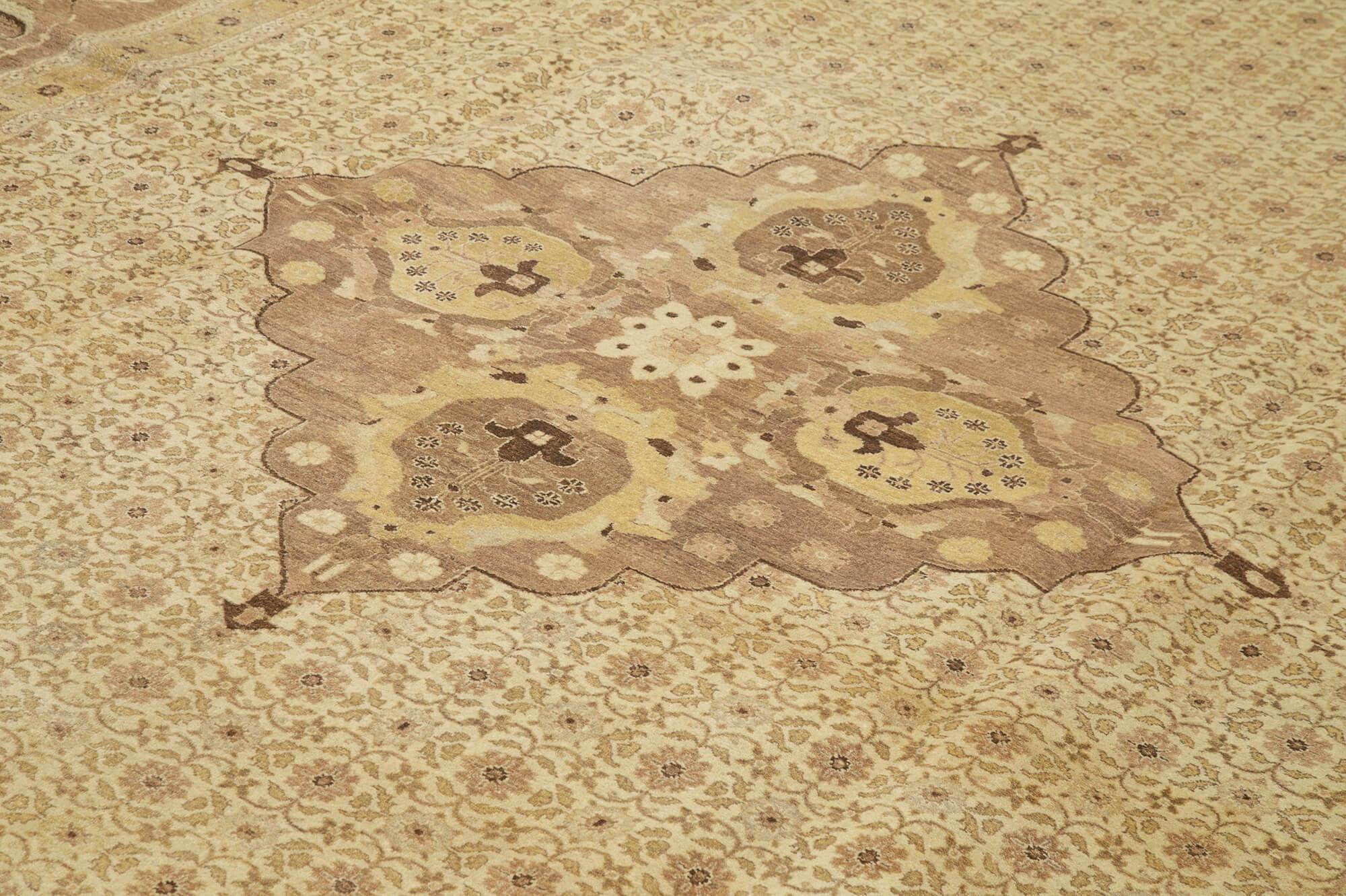 10 x 14 Beige Oushak Rug - 4098