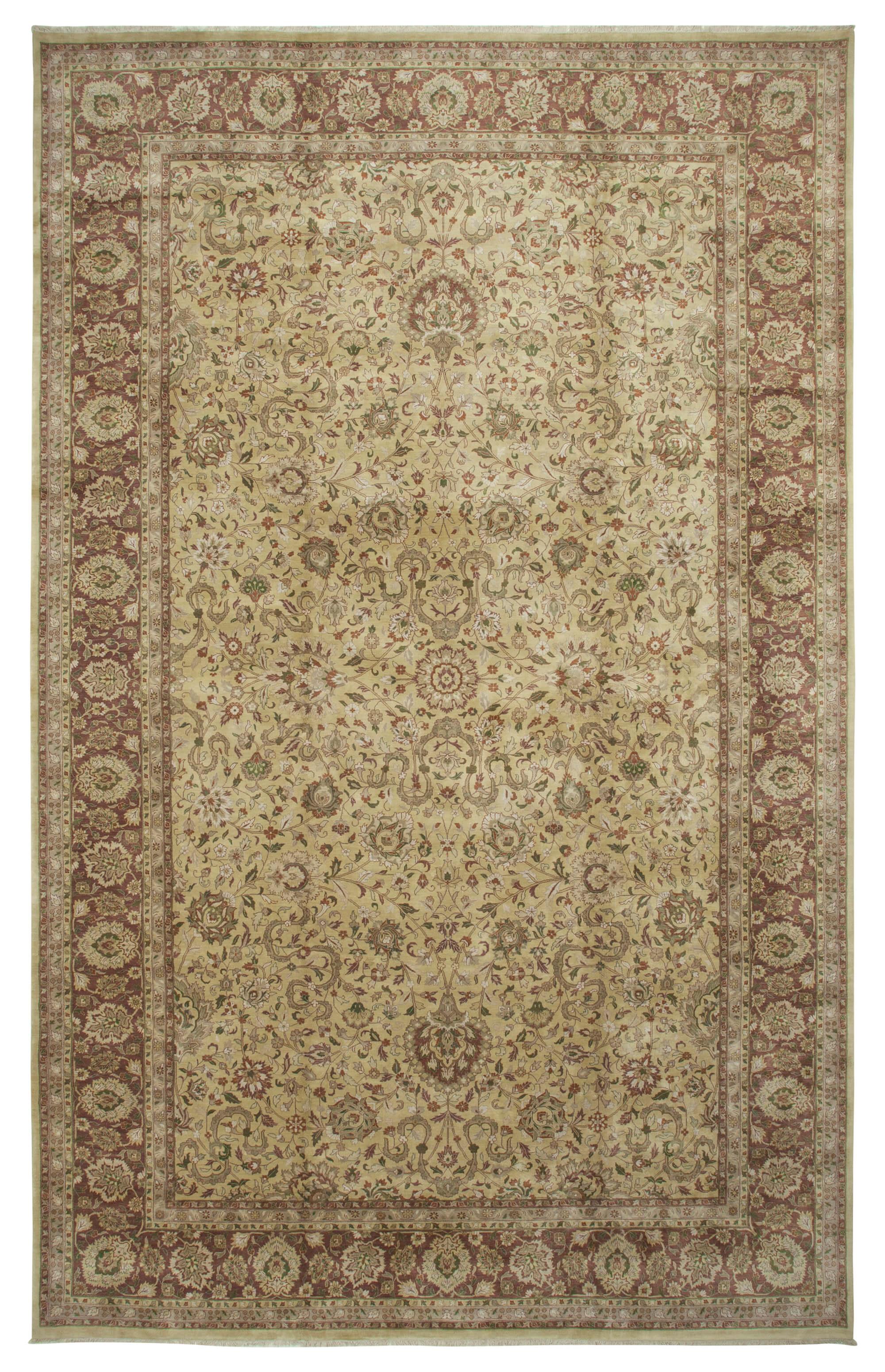 11 x 18 Yellow Oushak Rug - 4101