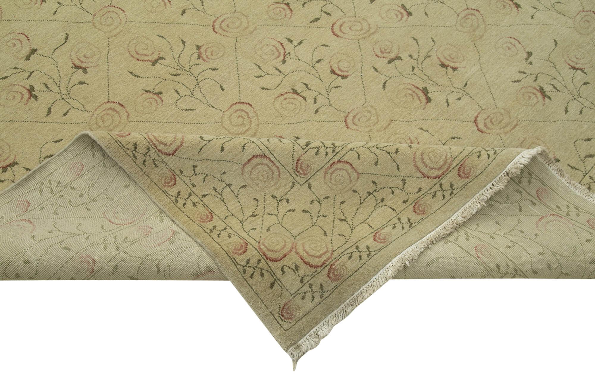 12 x 15 Beige Oushak Rug - 4102