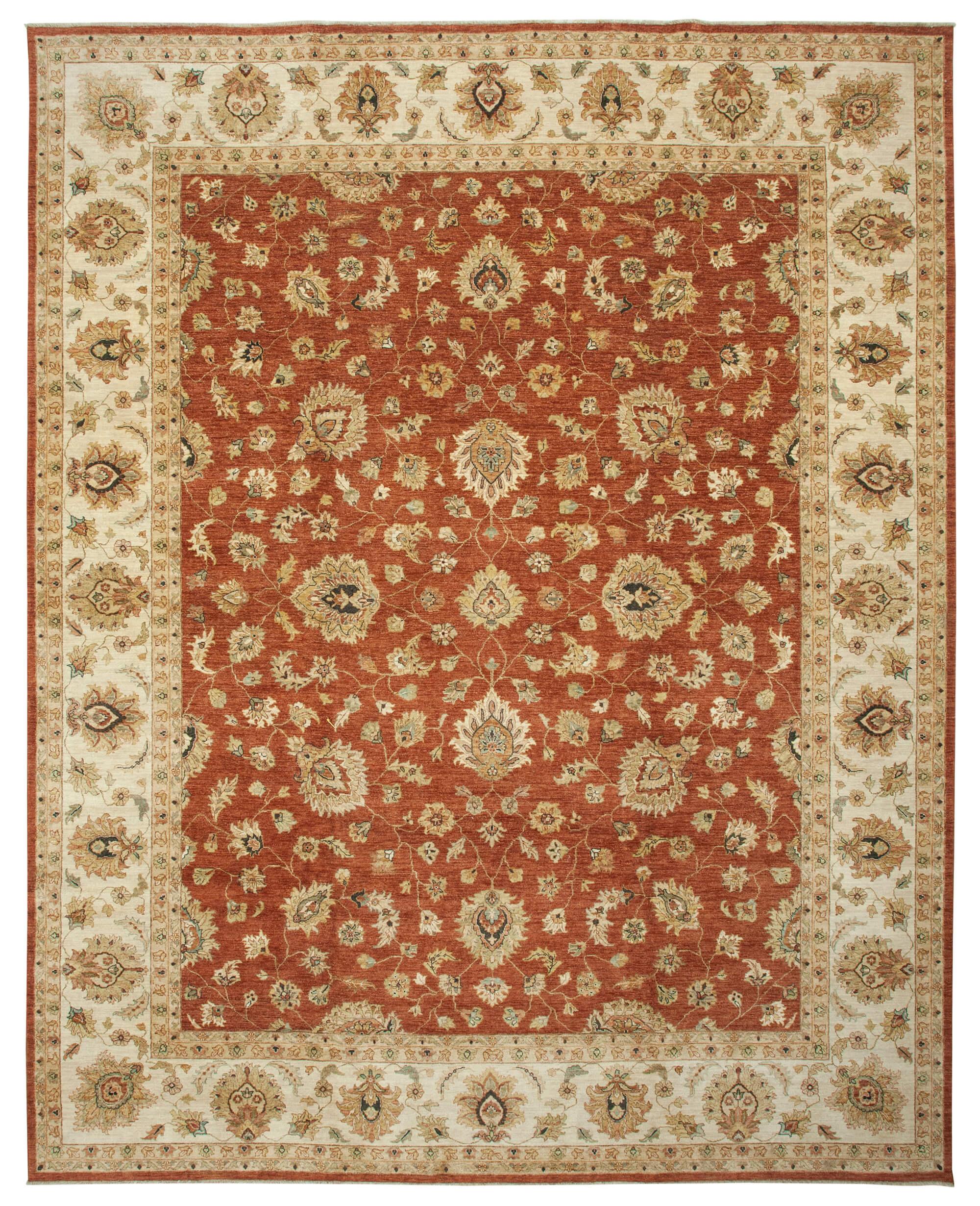 12 x 15 Beige Oushak Rug - 4103