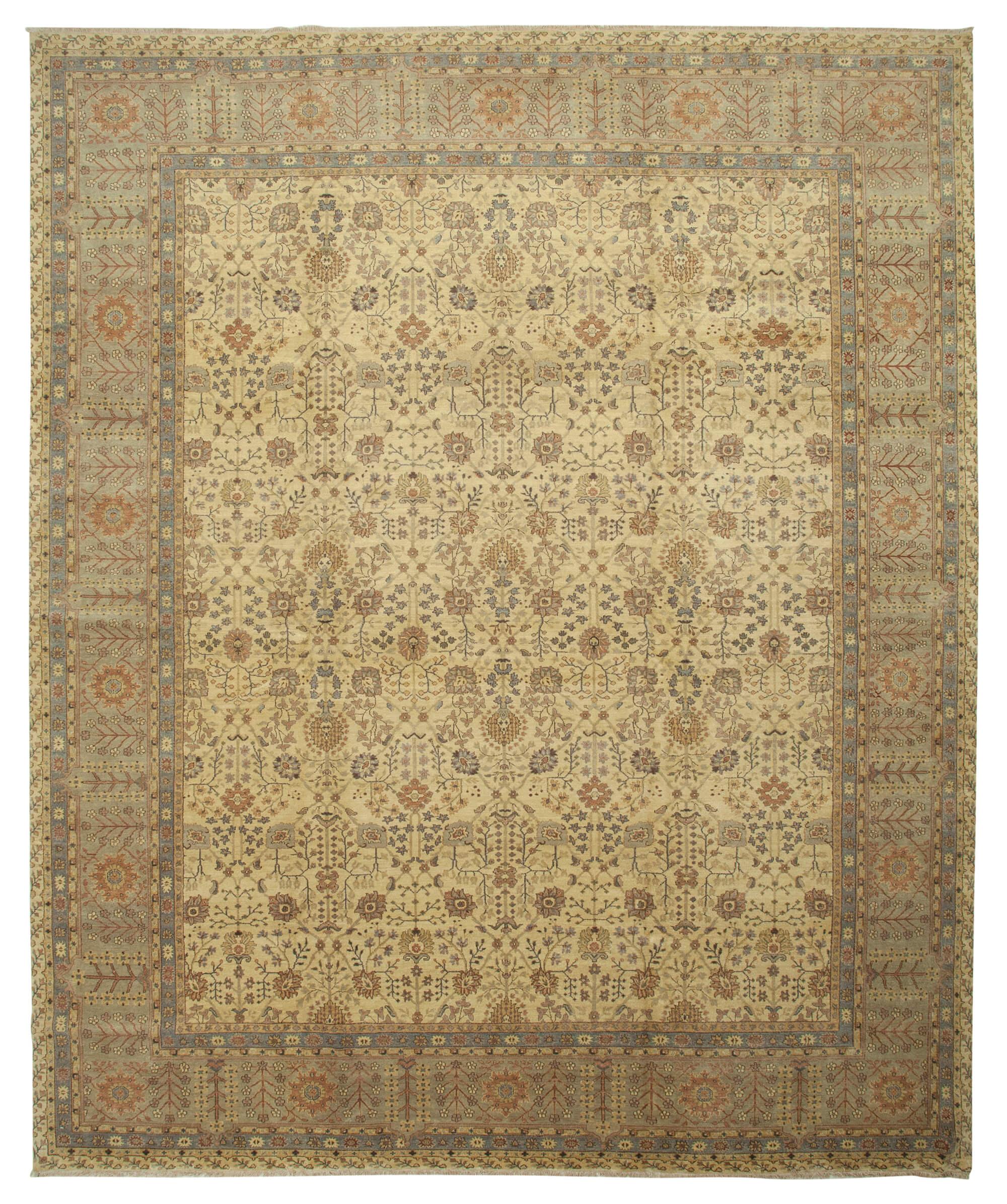 12 x 15 Beige Oushak Rug - 4106