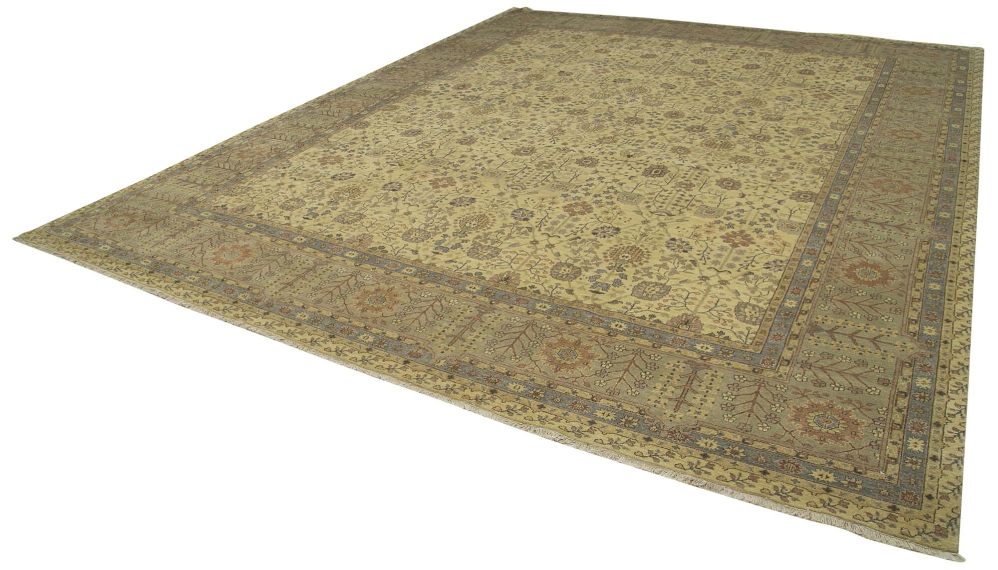 12 x 15 Beige Oushak Rug - 4106