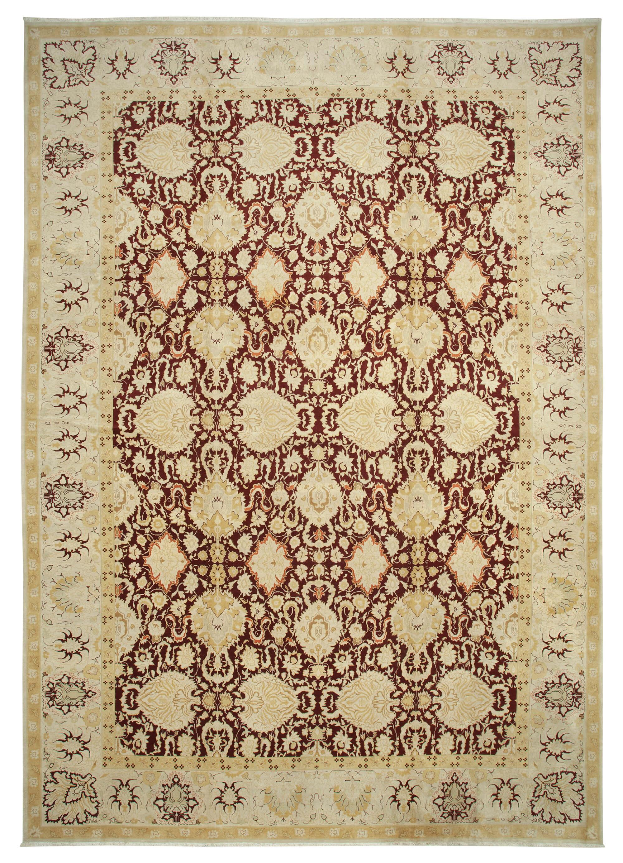 13 x 19 Beige Oushak Rug - 4112