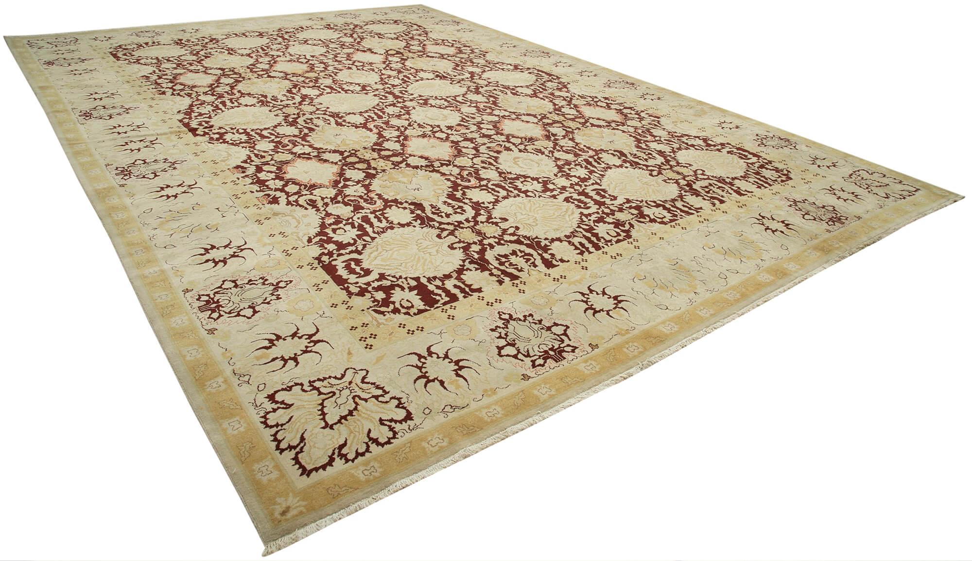 13 x 19 Beige Oushak Rug - 4112