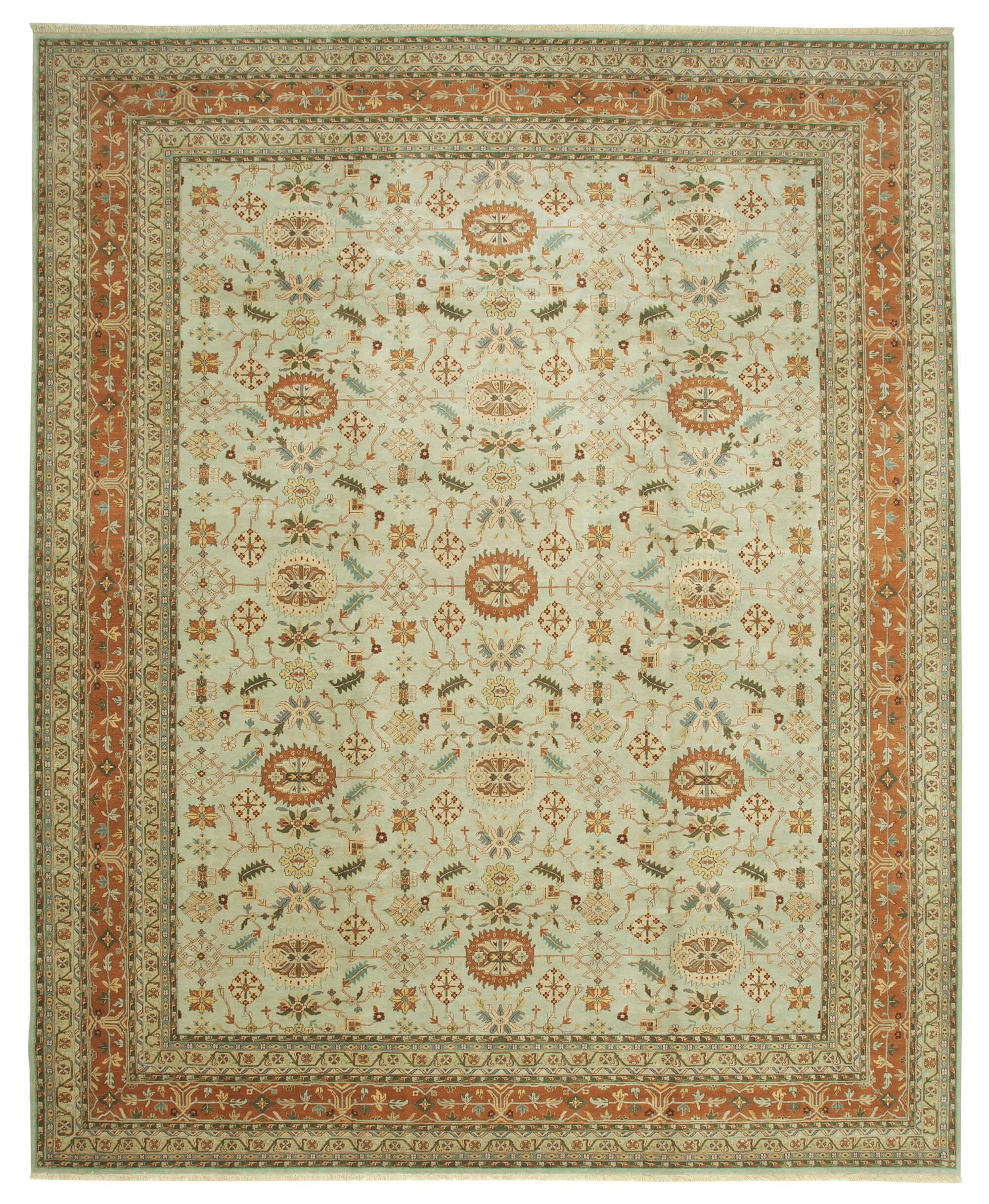 12 x 15 Beige Oushak Rug - 4114