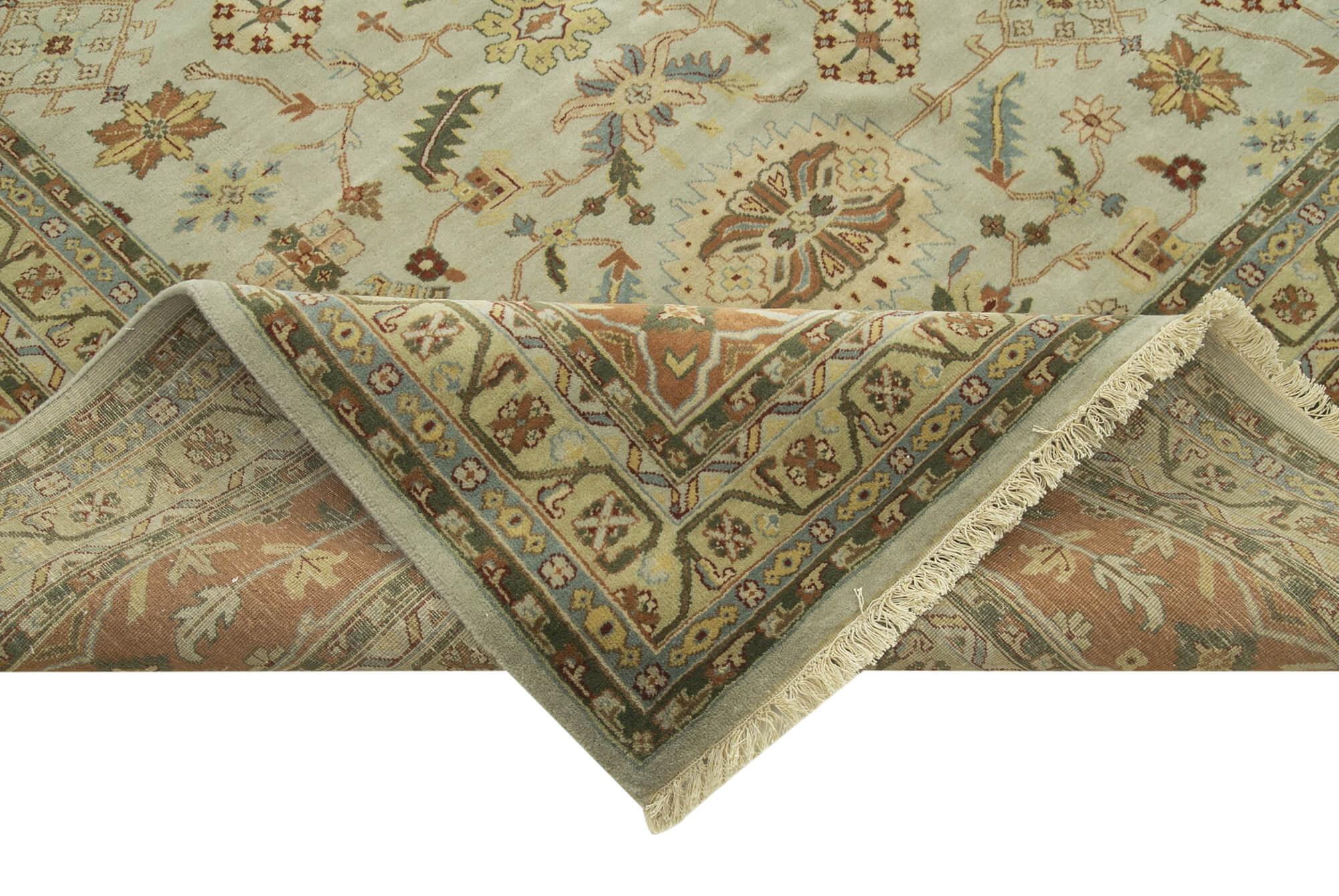 12 x 15 Beige Oushak Rug - 4114